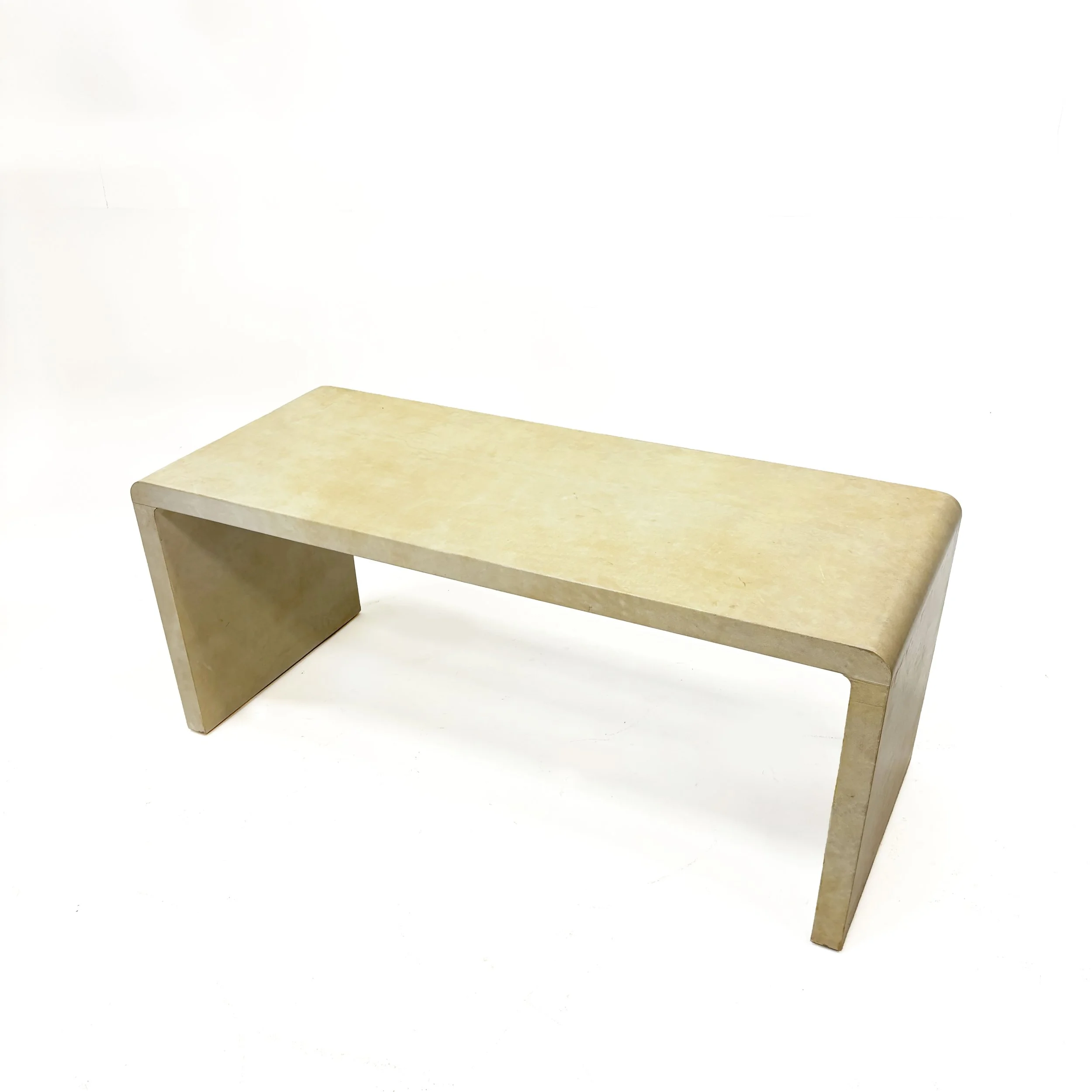 Small Parchment Table in the Manner of Jean-Michel Frank, France 1950s