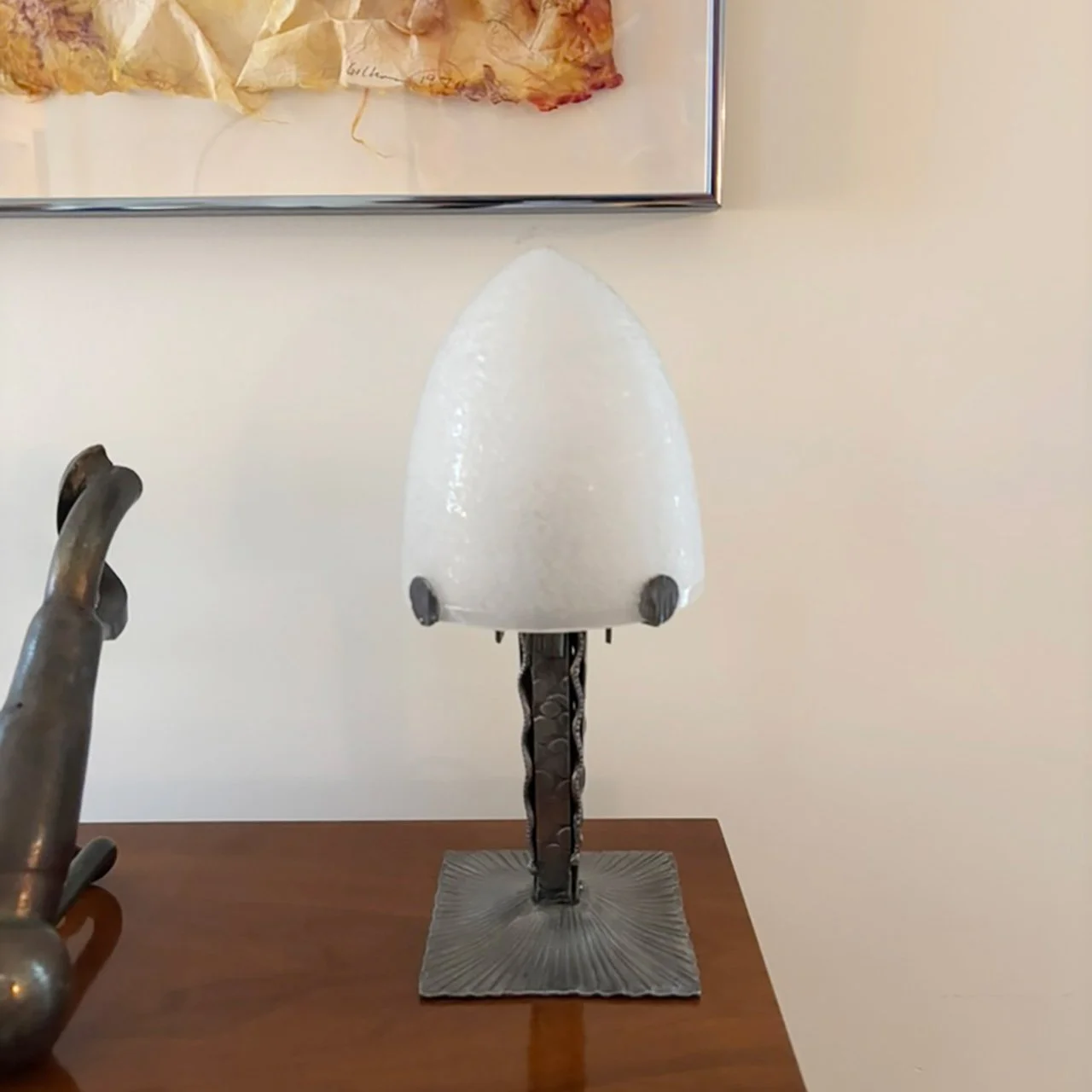 Muller Frères  Art Nouveau Lamp, France.