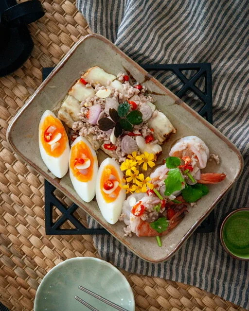 Grilled Japanese Eggplants with Thai Spicy Dressing