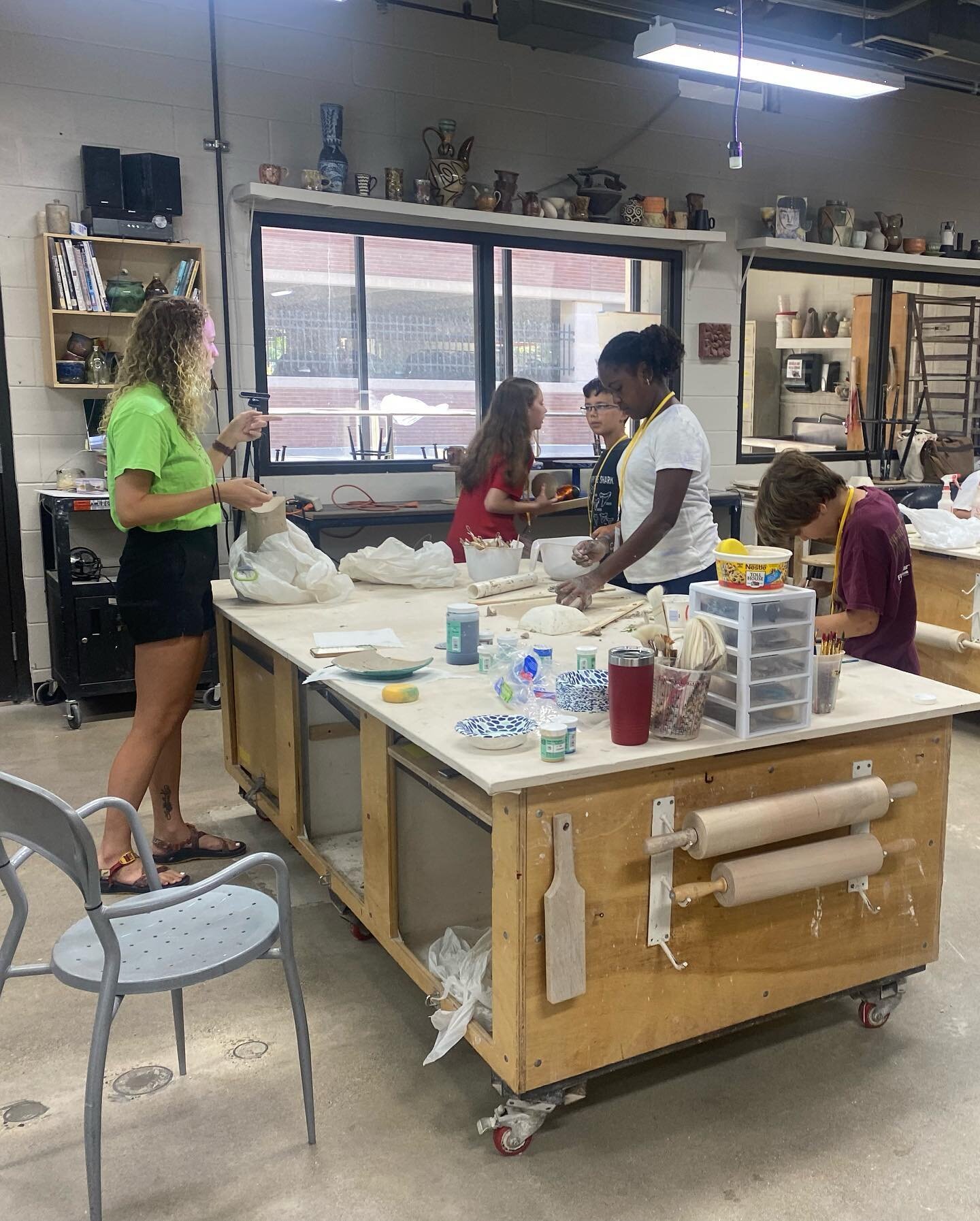 Alumni Sydni Oliver (@sydni.oliver.pottery) and Mia Van Hamme (@_enigmia_ ) did a fantastic job teaching the Pre-College Ceramics class this summer! Their students&rsquo; great work shows it all 👏👌#ccsprecollege