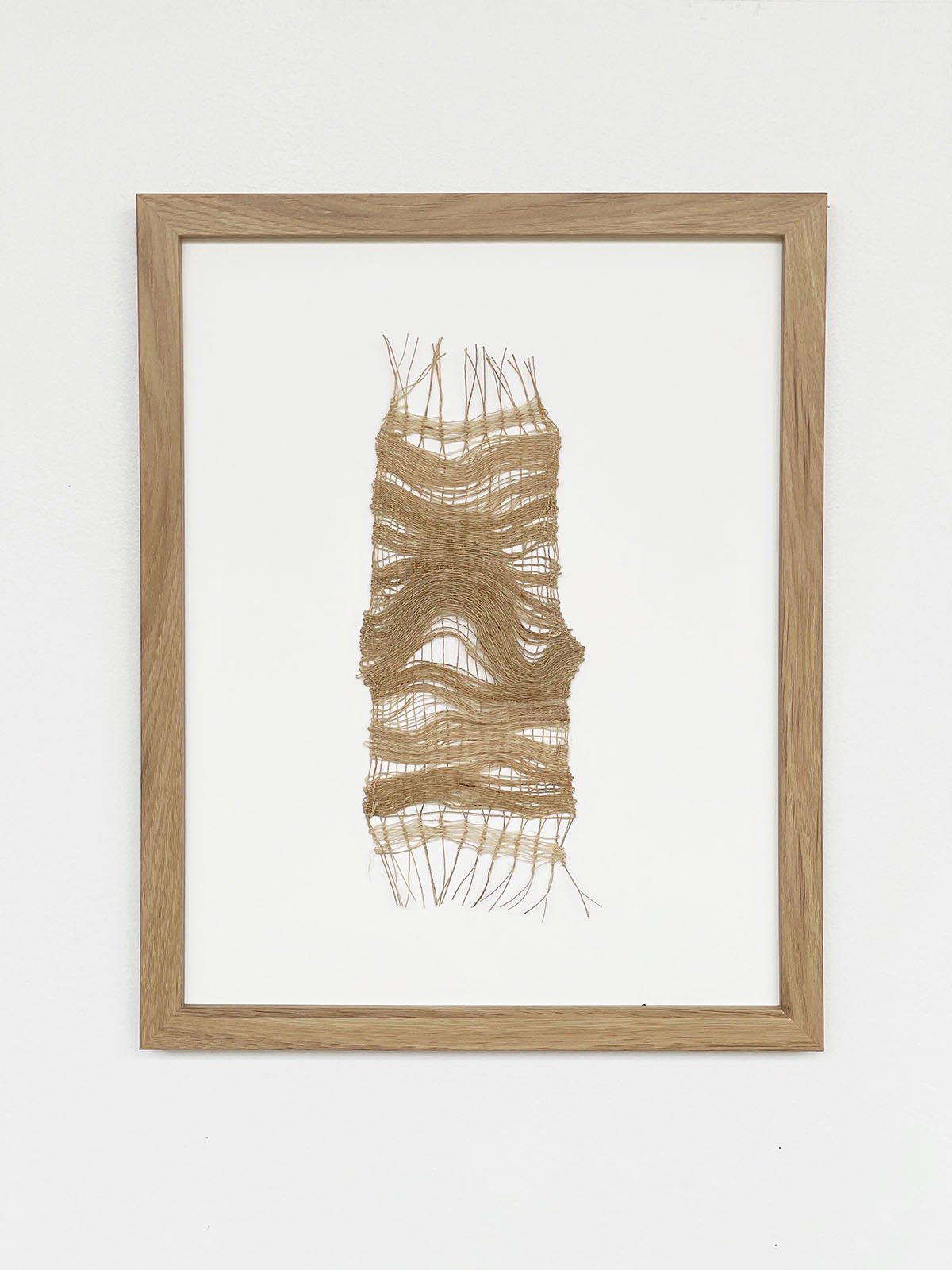Ramie Weaving, 2021, ramie bark yarn, 12 x 15 in.