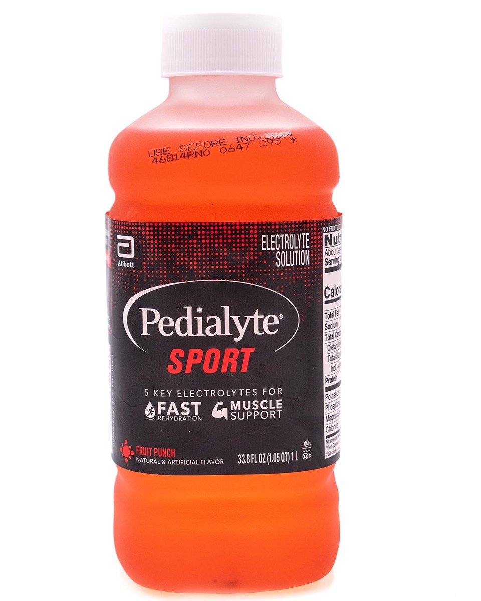 Pedialyte
2022
Glass, Denatured Alcohol, Food Coloring Red #10, Ceramic Decal, Original Label & Cap 8.25”x3.5”x3.5”