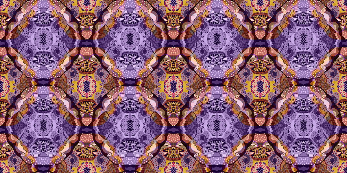 Geometric Automatism, 2022, Organic Cotton, 108 x 36 in.