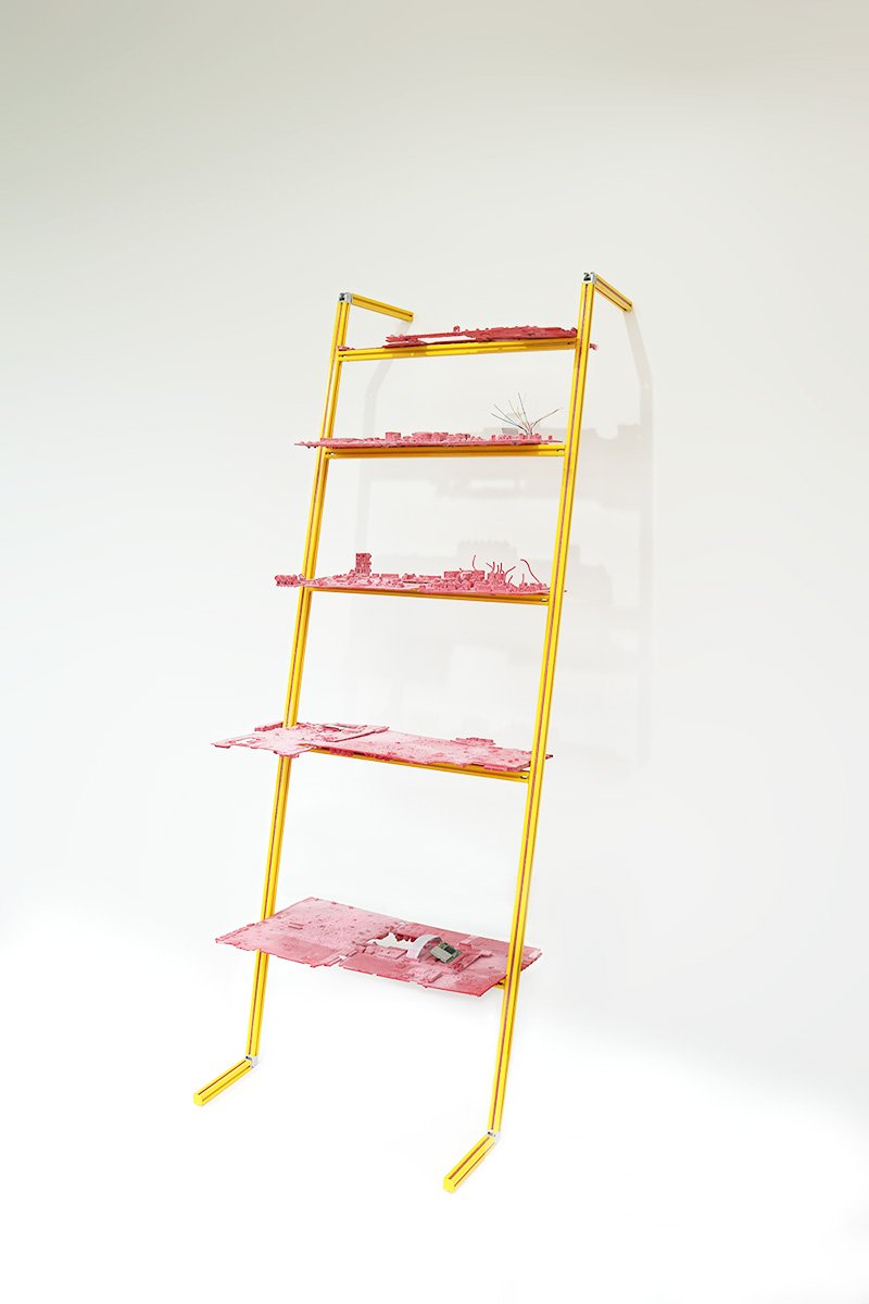 Pink Lemonade, 2023
Found Objects, Nylon Fiber 20”x30”x66”