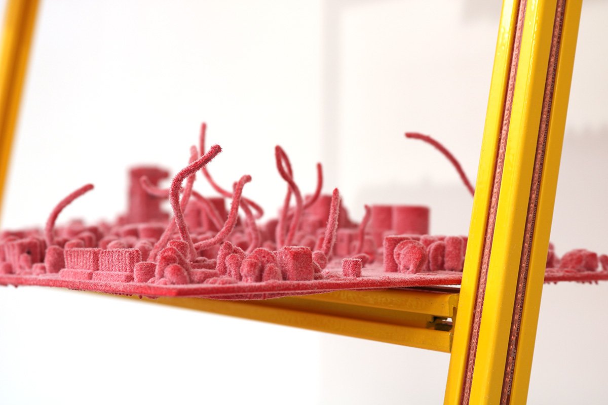 Pink Lemonade, 2023
Found Objects, Nylon Fiber 20”x30”x66”