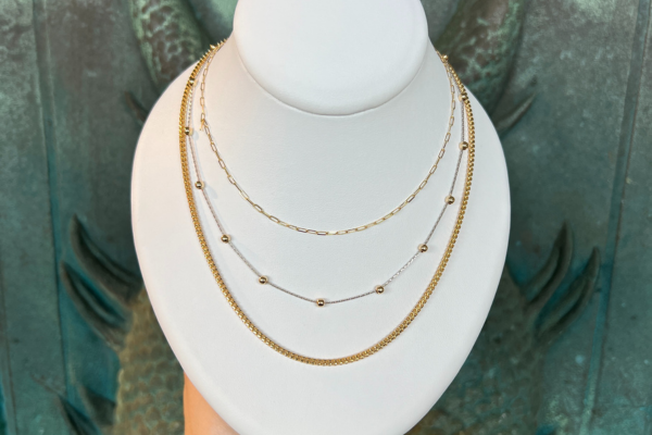gold chain layered necklace .png