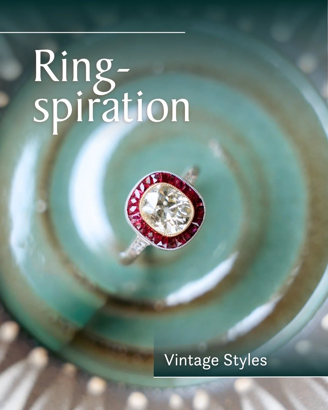 Almost 100 years in, our love for vintage runs deep! After seeing pieces from our estate case, you&rsquo;ll understand how the classics can inspire your forever ring.

❤️ This ruby stunner is a prime example of Art Deco design and the sleek, geometri