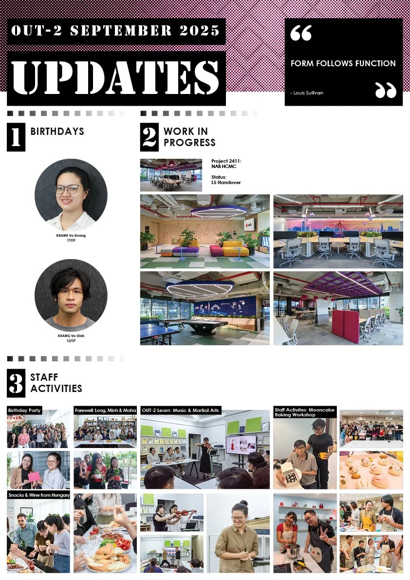 OUT-2 DESIGN, SEPTEMBER UPDATES