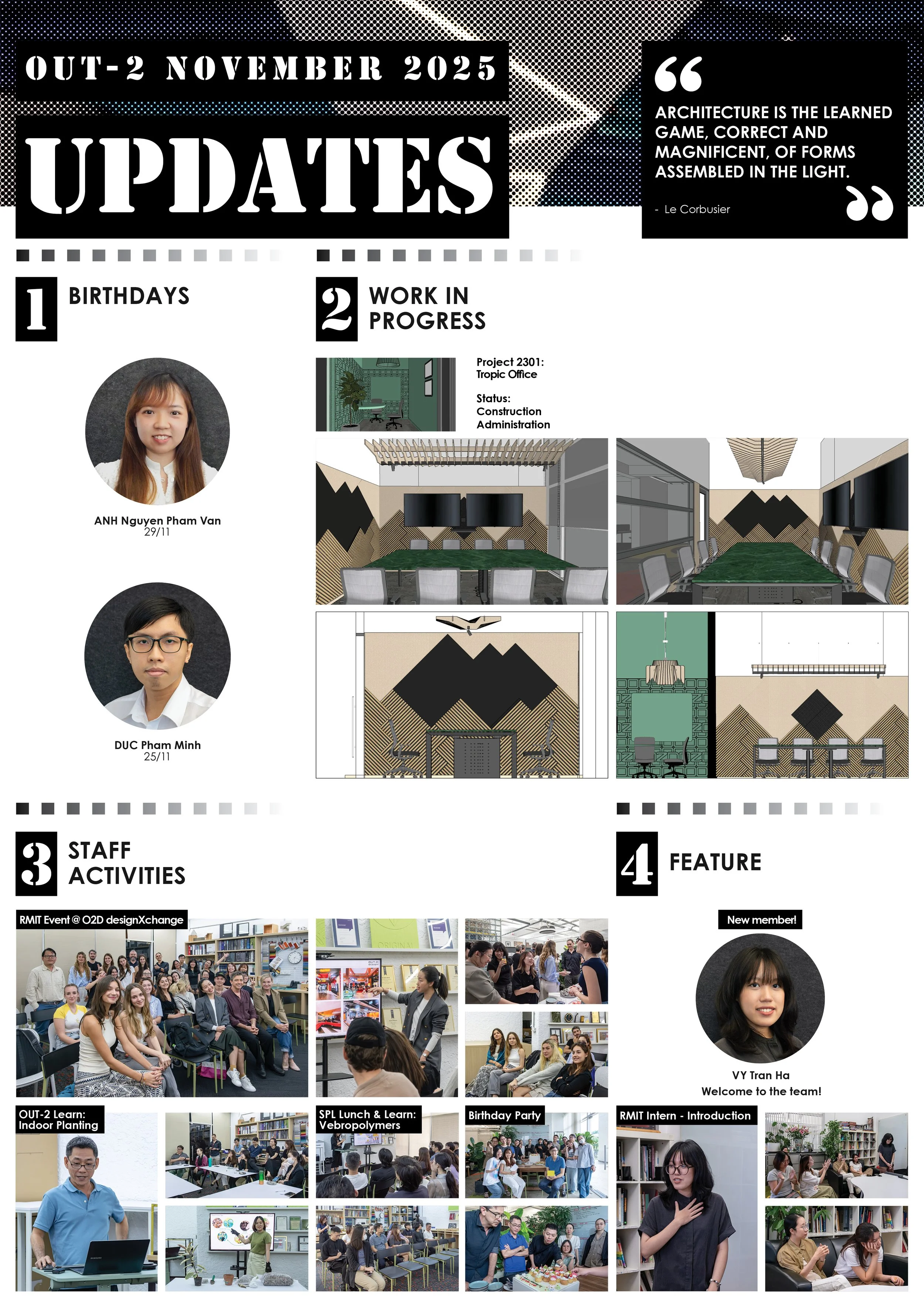 OUT-2 DESIGN, NOVEMBER UPDATES