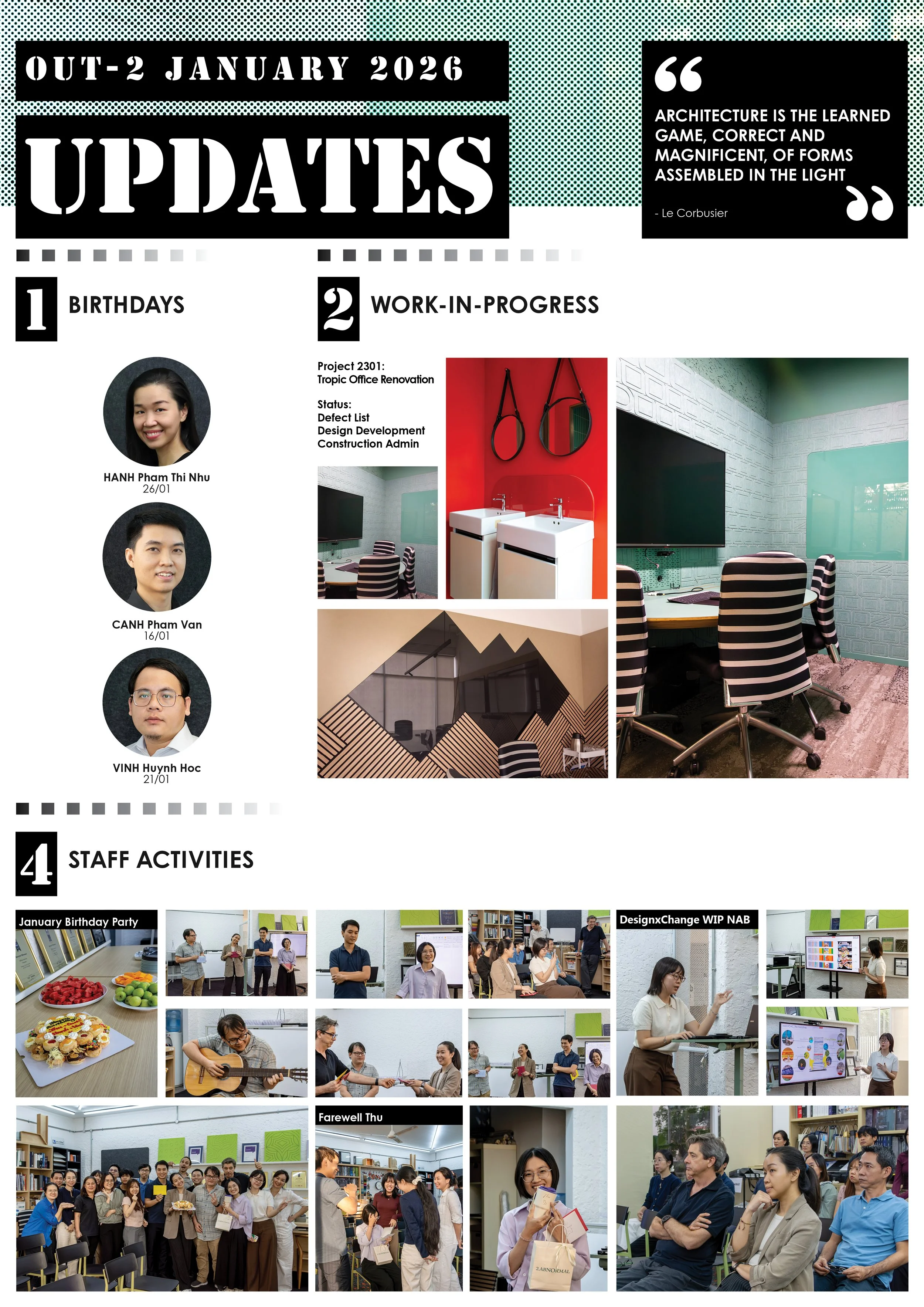 OUT-2 DESIGN, JANUARY UPDATES