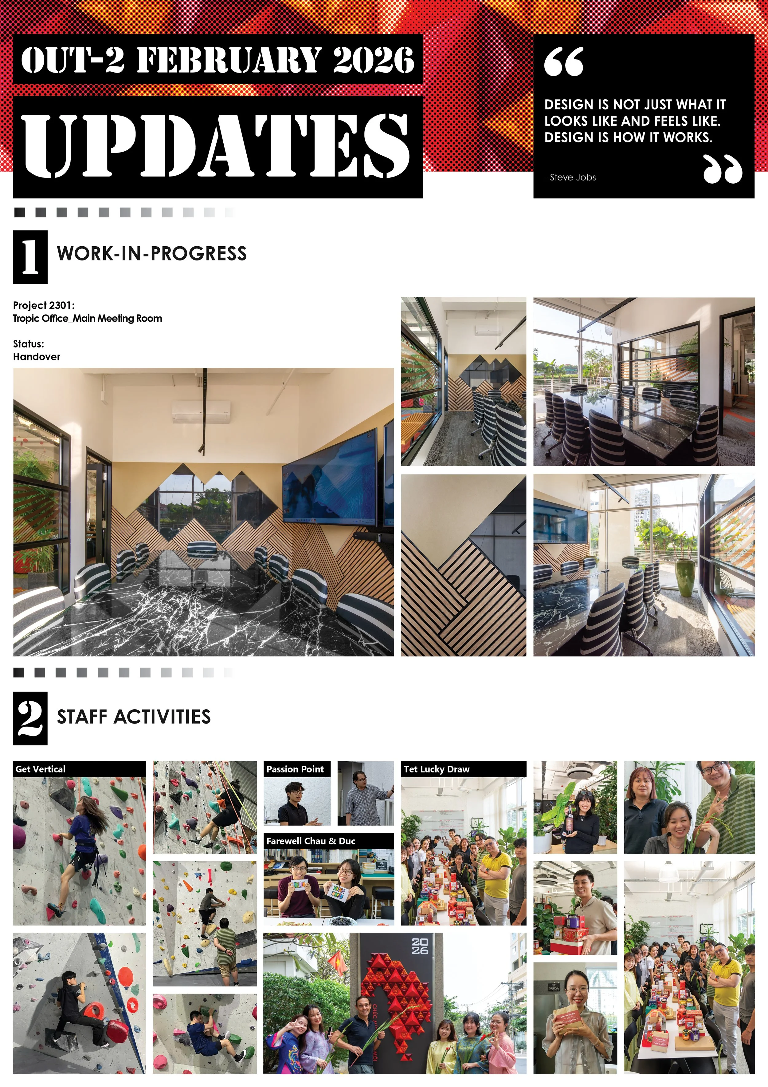 OUT-2 DESIGN, FEBRUARY UPDATES