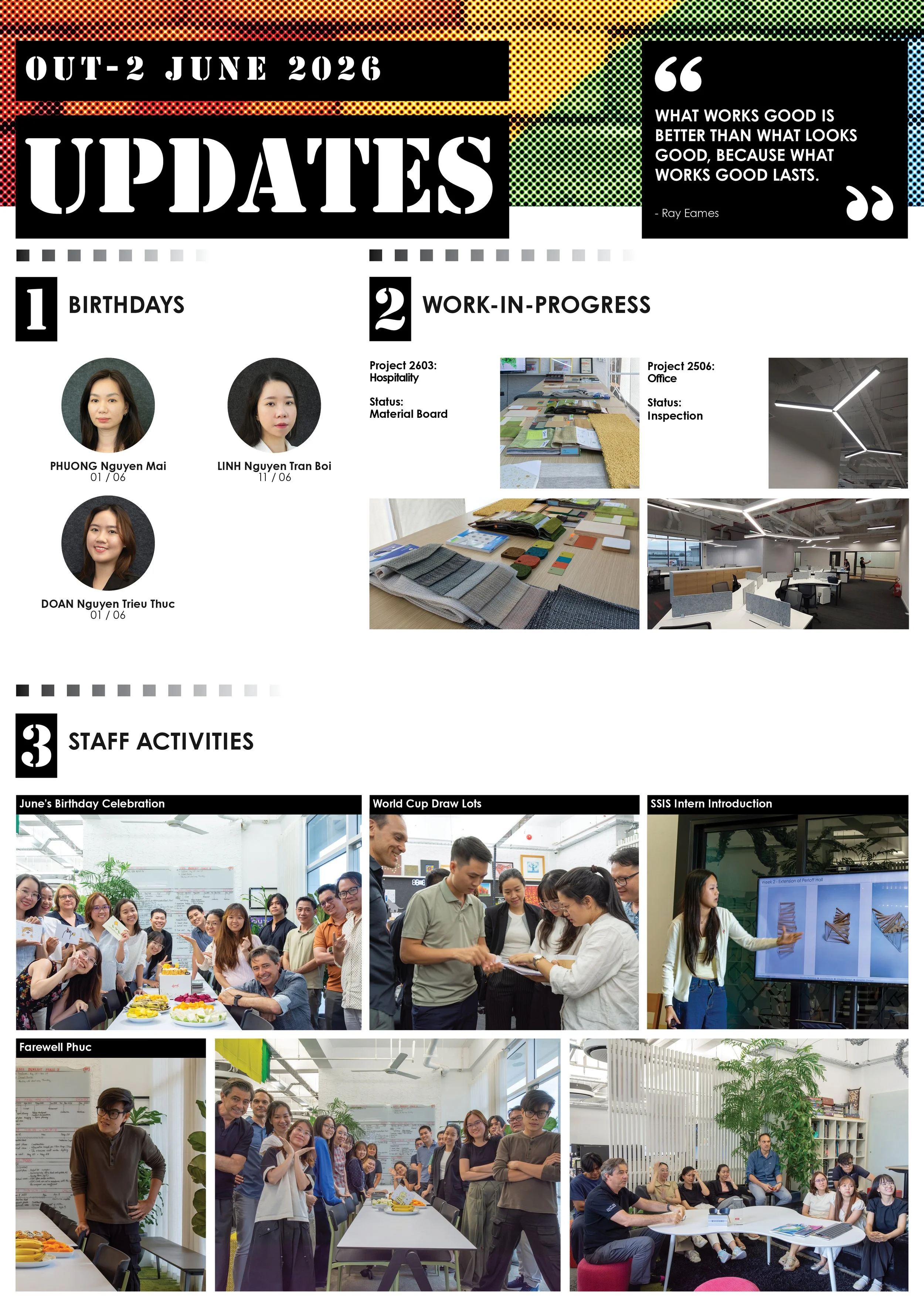 OUT-2 DESIGN, JUNE UPDATES