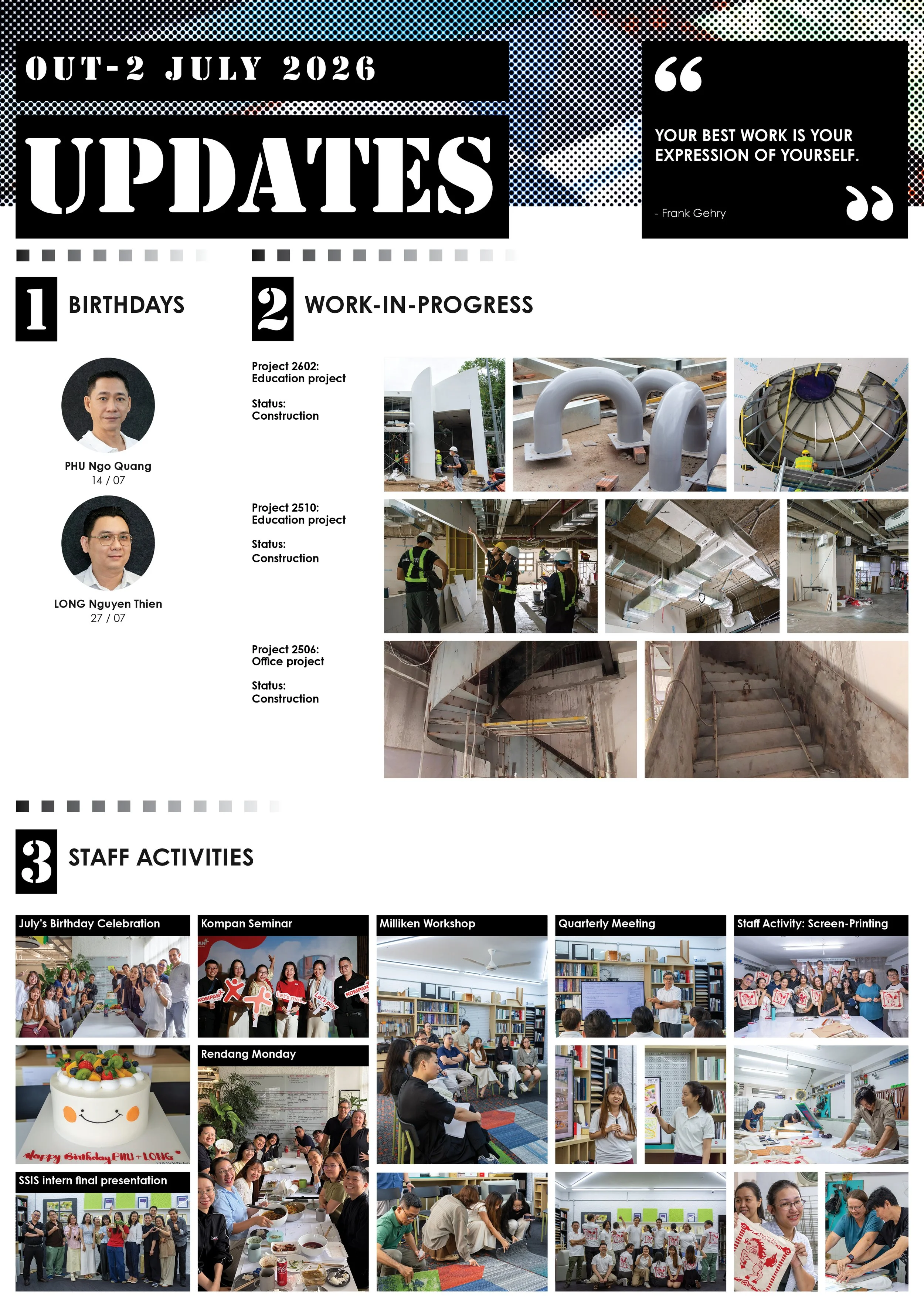 OUT-2 DESIGN, JULY UPDATES