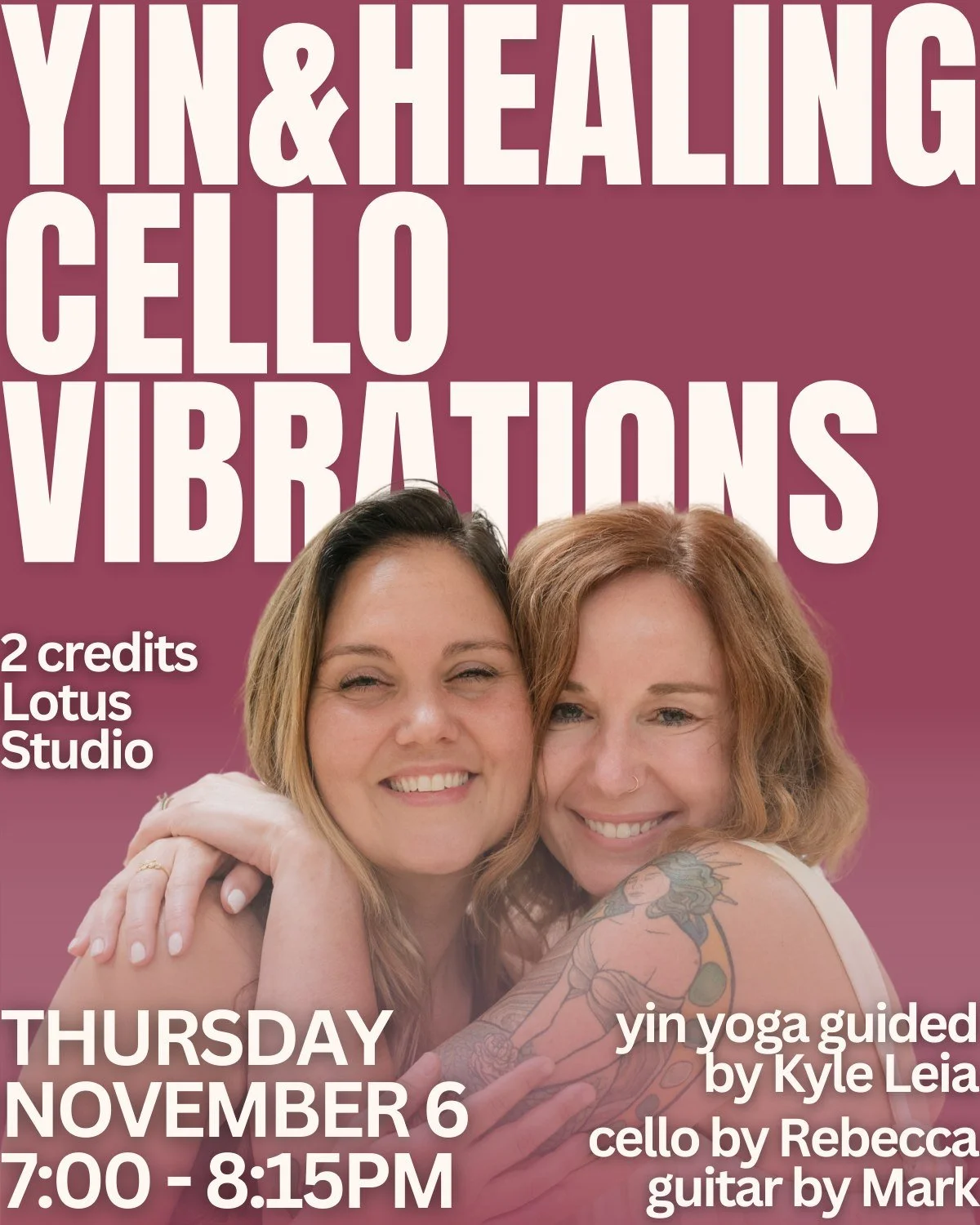 𝗬𝗶𝗻 & 𝗖𝗲𝗹𝗹𝗼 𝗶𝘀 𝗦𝗼 𝗡𝗶𝗰𝗲, 𝗪𝗲'𝗿𝗲 𝗗𝗼𝗶𝗻𝗴 𝗜𝘁 𝗧𝘄𝗶𝗰𝗲! 
You have two chances to experience the powerful combination of deep, slow Yin yoga and live, healing Cello vibrations with Kyle Leia and Rebecca.@kyle.leia @rebeccaja