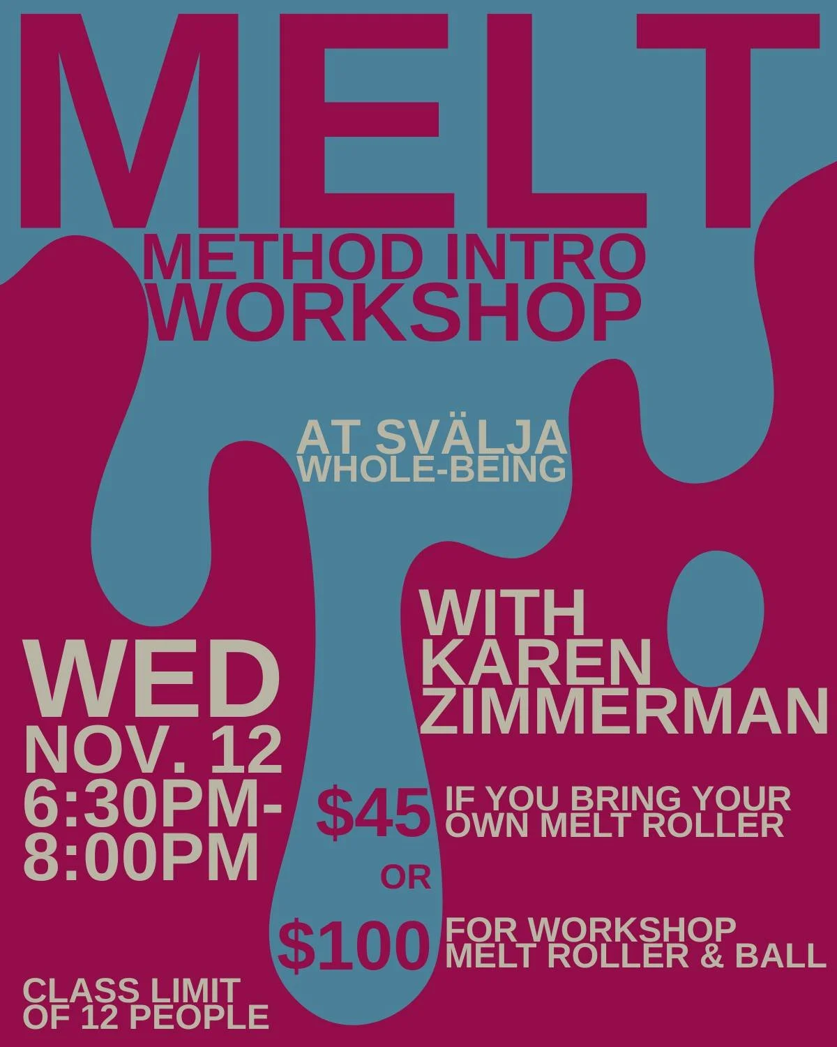 𝗜𝗻𝘁𝗿𝗼 𝘁𝗼 𝗠𝗘𝗟𝗧 𝗠𝗲𝘁𝗵𝗼𝗱 𝗪𝗼𝗿𝗸𝘀𝗵𝗼𝗽
MELT Method is a simple self-treatment method that reduces chronic pain. It focuses on restoring the support and stability of your body's essential infrastructure: the connective tissue, or fasc