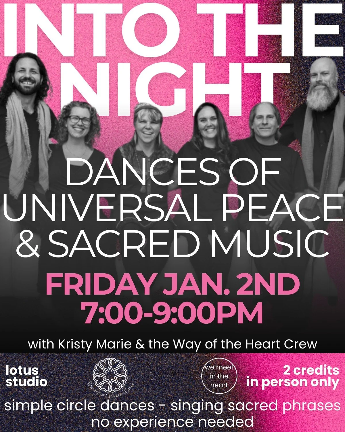 Next week:

Join Kristy Marie and friends for an evening deep dive into a 2-hour participatory musical offering.  This night will be full of experiential unity as we come together from all paths, many lineages, and all directions to share a moment to