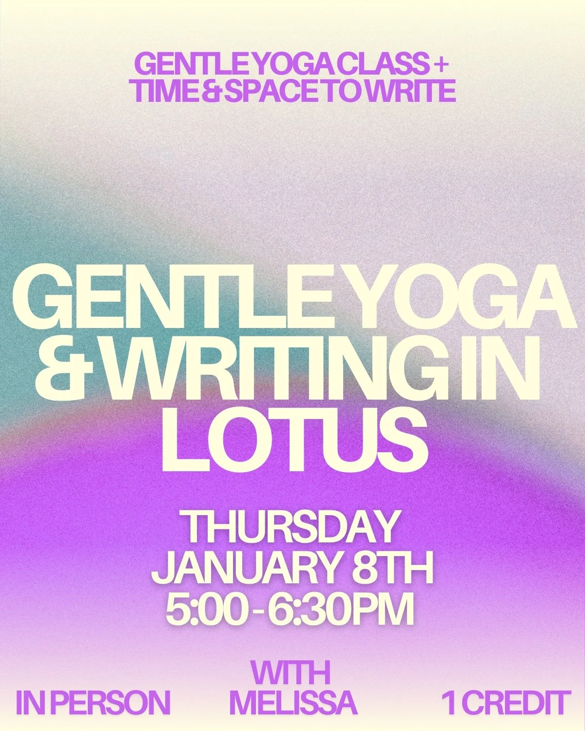 &deg;❈&deg; 𝗚𝗲𝗻𝘁𝗹𝗲 𝗬𝗼𝗴𝗮 &amp; 𝗪𝗿𝗶𝘁𝗶𝗻𝗴 𝗶𝗻 𝗟𝗼𝘁𝘂𝘀 &deg;❈&deg; 

This guided yoga and writing session will begin with Gentle Yoga where postures are practiced gently and slowly with a combination of moving and stillness accompanie