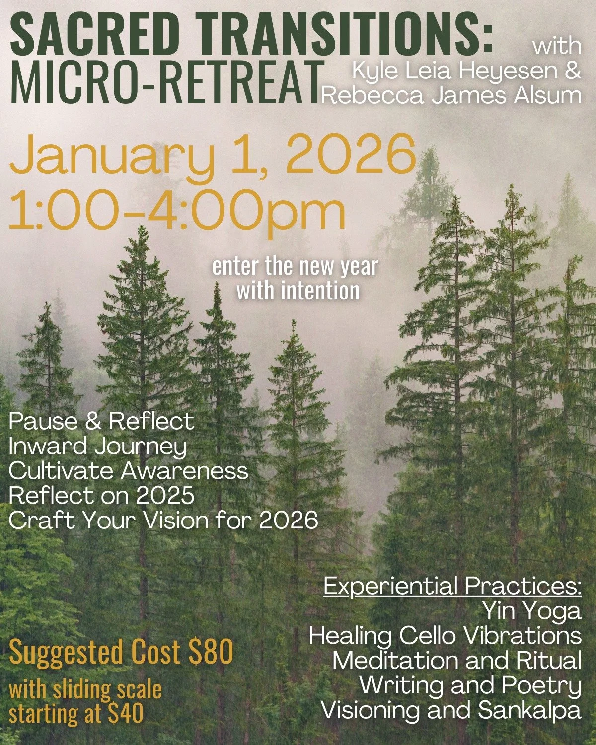 𝗙𝗶𝗻𝗮𝗹 𝗢𝗽𝗽𝗼𝗿𝘁𝘂𝗻𝗶𝘁𝘆 𝘁𝗼 𝗥𝗲𝗴𝗶𝘀𝘁𝗲𝗿 : 𝗦𝗮𝗰𝗿𝗲𝗱 𝗧𝗿𝗮𝗻𝘀𝗶𝘁𝗶𝗼𝗻𝘀 𝘁𝗵𝗶𝘀 𝗧𝗵𝘂𝗿𝘀𝗱𝗮𝘆

◑ cross the threshold of the new year with intention
◐ create a dedicated pause amidst the hustle of urgency culture to honor the