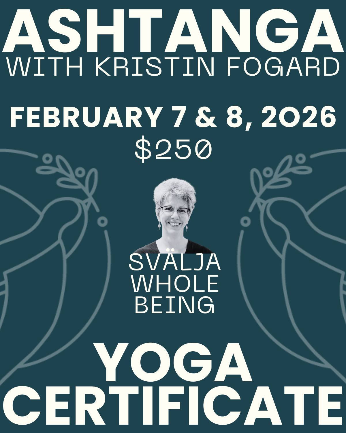 There is still time to sign up for your

𝗔𝘀𝗵𝘁𝗮𝗻𝗴𝗮 𝗬𝗼𝗴𝗮 𝗖𝗲𝗿𝘁𝗶𝗳𝗶𝗰𝗮𝘁𝗲

This Deeper Study will provide an introduction to the traditional and beautiful practice of Ashtanga, a breakdown of select asana with options for adaptations,