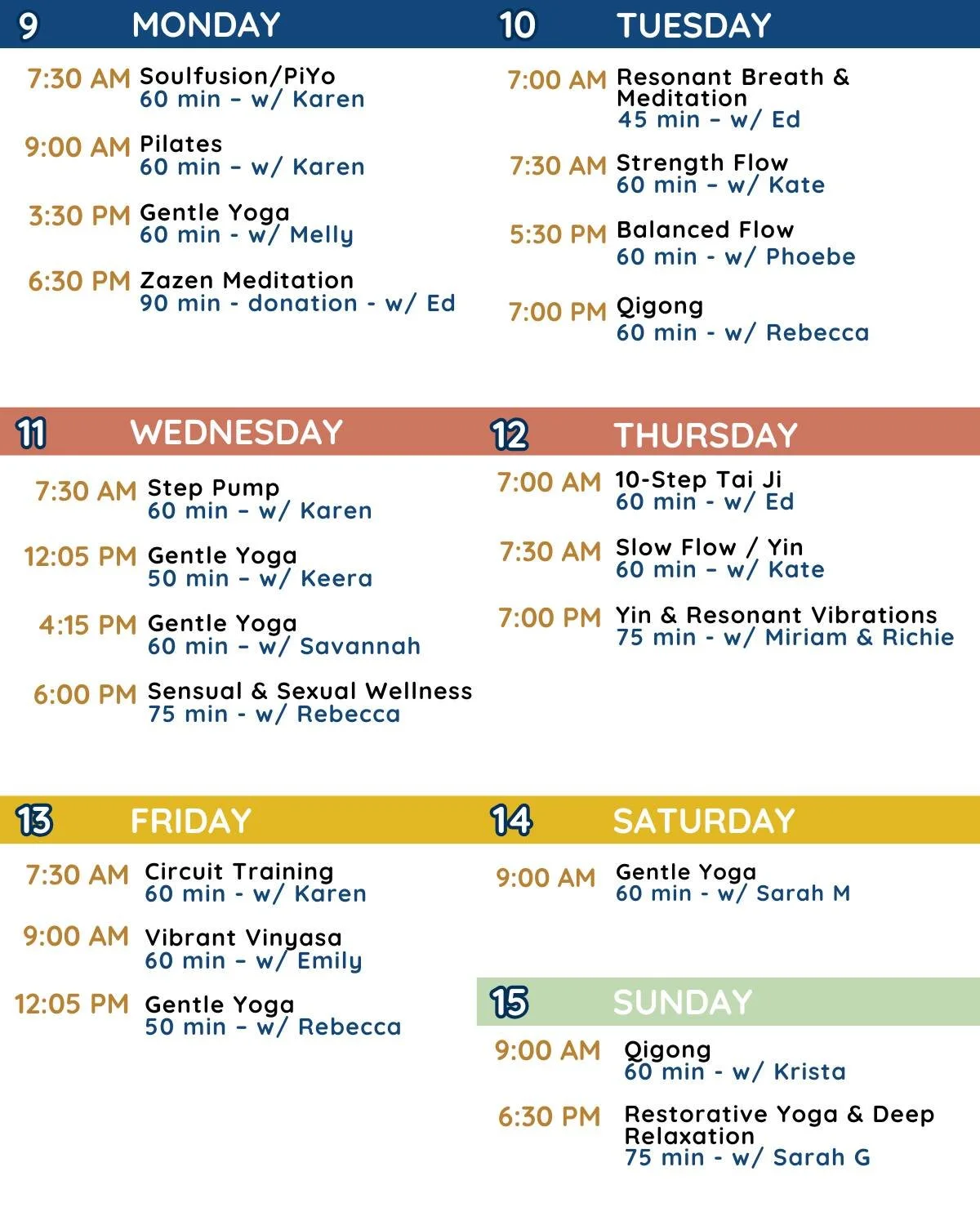 Welcome a new week with us!