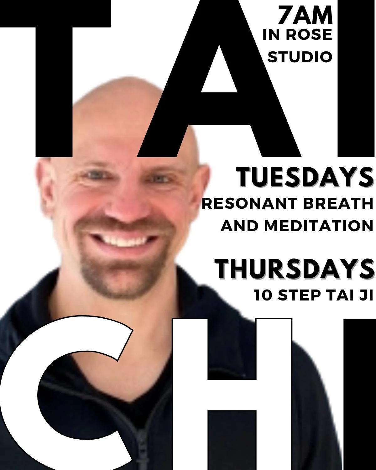 ☀ 𝗧𝗮𝗶 𝗖𝗵𝗶 𝘄𝗶𝘁𝗵 𝗘𝗱 ☀
Thursdays, 7:00 - 8:00am

𝗙𝗼𝘂𝗻𝗱𝗮𝘁𝗶𝗼𝗻 𝗳𝗼𝗿 𝗩𝗶𝘁𝗮𝗹𝗶𝘁𝘆: Cultivate the essential elements of a thriving life&mdash;Breath, Stance, and Joy&mdash;through an impactful, intentional practice.

𝗔𝗰𝗰𝗲𝘀𝘀?