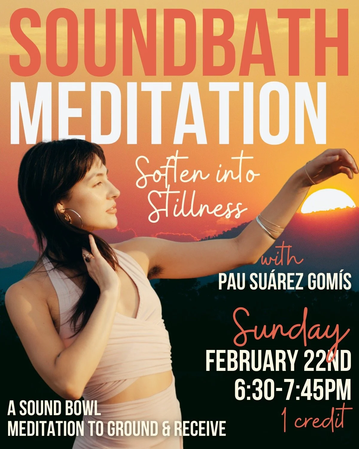 𝗦𝗽𝗲𝗰𝗶𝗮𝗹𝘁𝘆 𝗢𝗳𝗳𝗲𝗿𝗶𝗻𝗴𝘀 𝘁𝗵𝗶𝘀 𝘄𝗲𝗲𝗸!

⬖ Yin &amp; Healing Cello on Thursday, 2/19/26 from 7:00-8:15pm
@rebeccajamesalsum @kyle.leia 

⬗Soundbath Meditation on Sunday, 2/22/26 from 6:30-7:45pm
@pausuarezgomis 

More info + Register