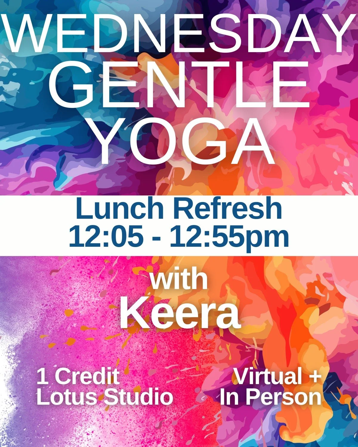 𝗧𝘄𝗼 𝗼𝗽𝗽𝗼𝗿𝘁𝘂𝗻𝗶𝘁𝗶𝗲𝘀 𝗳𝗼𝗿 𝗮 𝗚𝗲𝗻𝘁𝗹𝗲 𝗬𝗼𝗴𝗮 𝗿𝗲𝘀𝗲𝘁 𝘁𝗼𝗺𝗼𝗿𝗿𝗼𝘄:

◖ 12:05 - 12:55 pm with Keera
and
◗ 4:15 - 5:15 with Savannah

An opportunity to reconnect mind, body and spirit and settle your nervous system. An invita