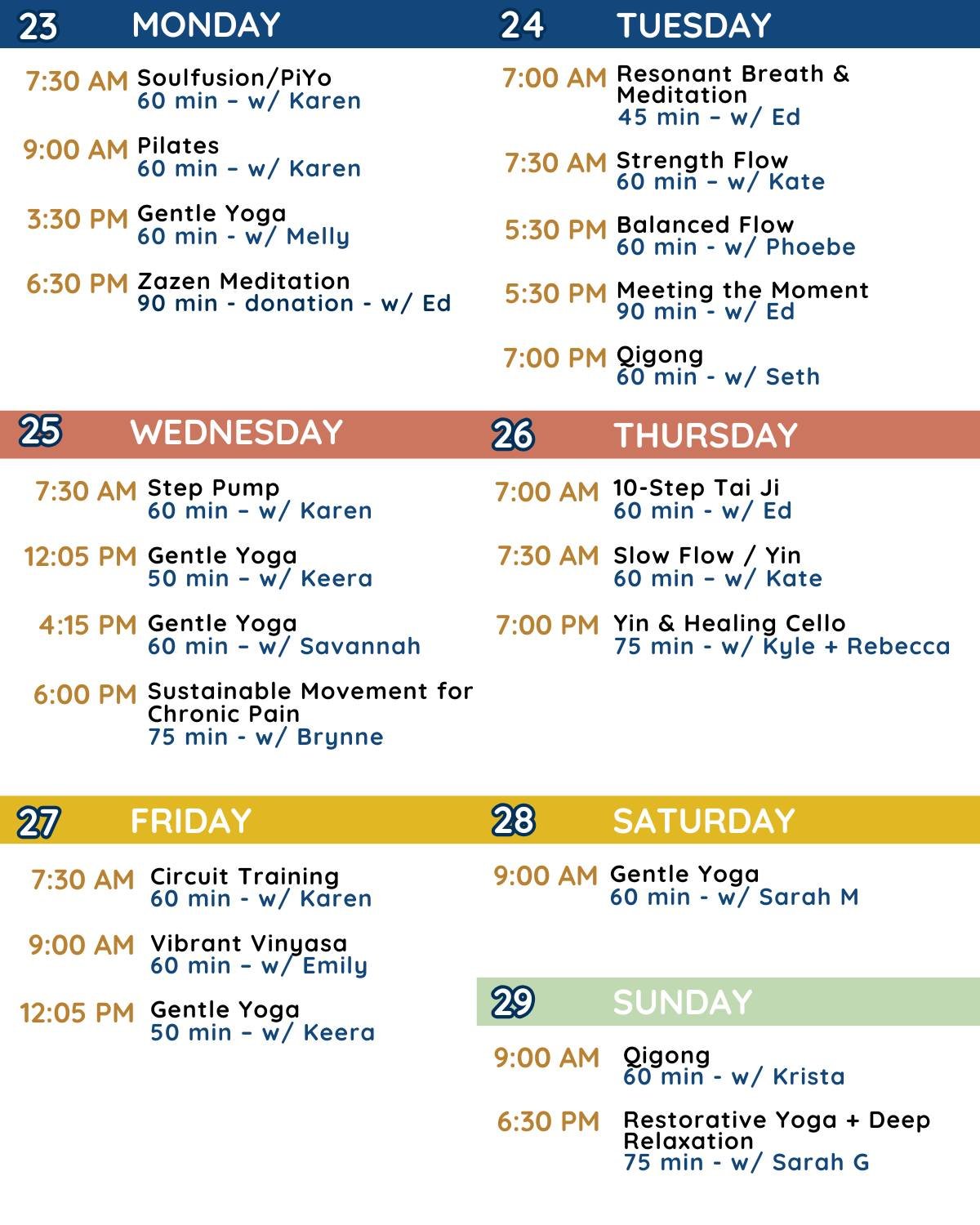 🌱Spring is here! Celebrate with us in-person at the studio or virtually. We would love to practice with you.🌱