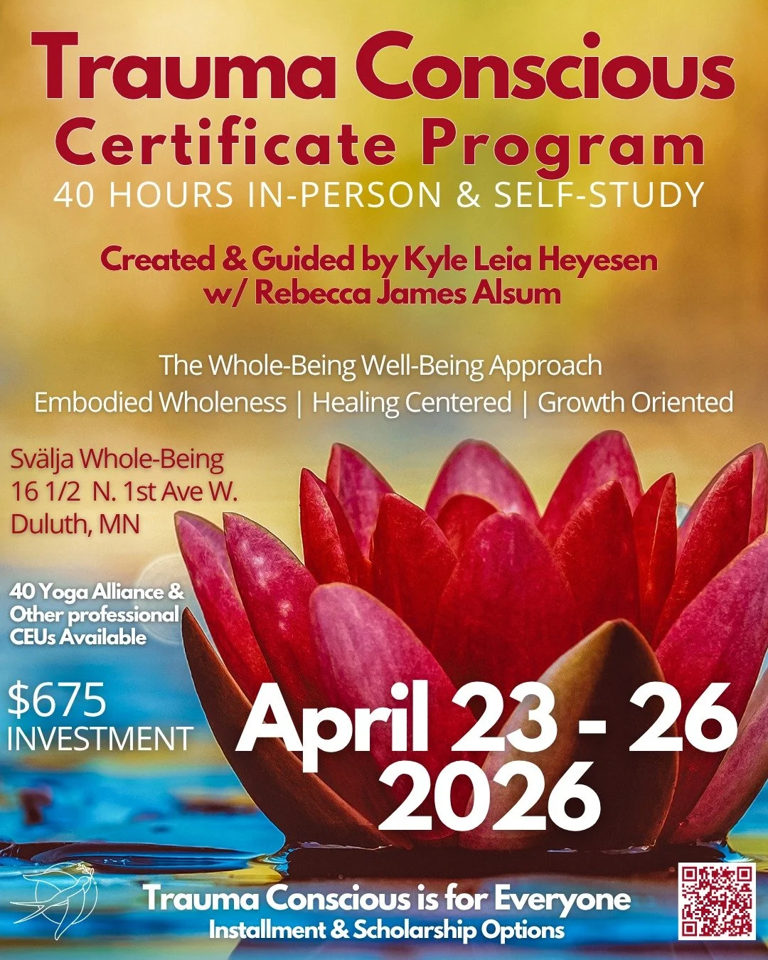 Trauma Conscious Certificate Program✨ - https://mailchi.mp/svalja/newsletter-17571082