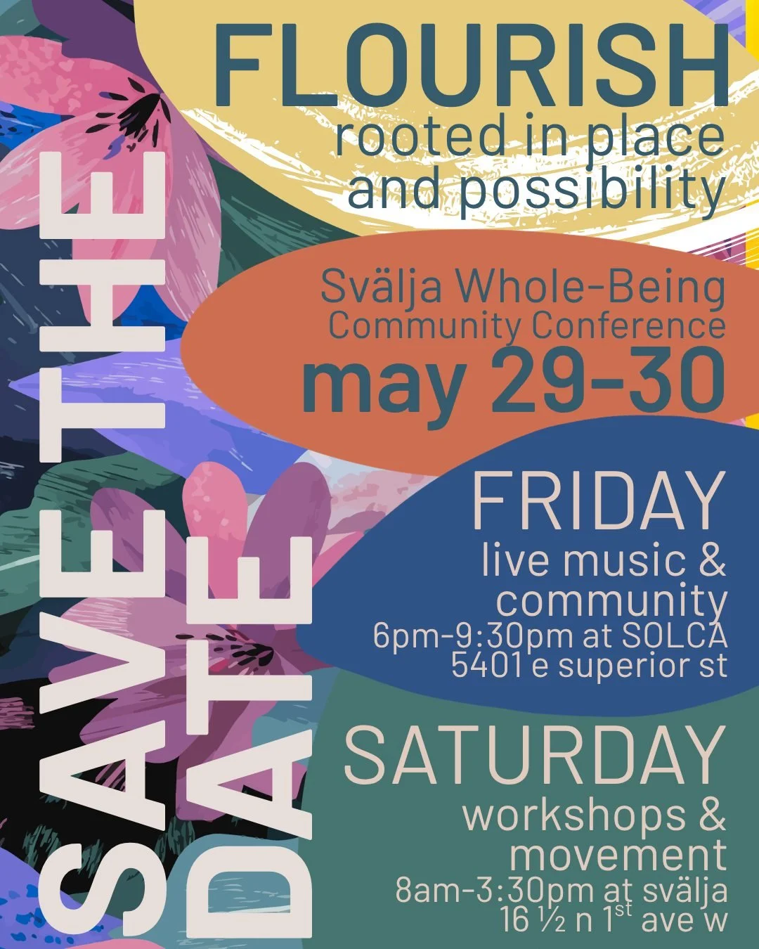 ⫸ 𝗦𝗔𝗩𝗘 𝗧𝗛𝗘 𝗗𝗔𝗧𝗘: 𝗠𝗮𝘆 𝟮𝟵 + 𝟯𝟬, 𝟮𝟬𝟮𝟲 ⫷

We are so excited to announce our second annual community conference&mdash;𝗙𝗹𝗼𝘂𝗿𝗶𝘀𝗵: 𝗥𝗼𝗼𝘁𝗲𝗱 𝗶𝗻 𝗣𝗹𝗮𝗰𝗲 &amp; 𝗣𝗼𝘀𝘀𝗶𝗯𝗶𝗹𝗶𝘁𝘆.

This two-day immersion into the heart