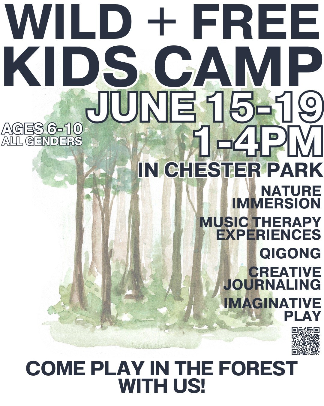 𝗧𝗵𝗲𝗿𝗲 𝗮𝗿𝗲 𝗮 𝗳𝗲𝘄 𝘀𝗽𝗼𝘁𝘀 𝗹𝗲𝗳𝘁!
 ⚘᠂ ⚘ ˚ ⚘ ᠂ ⚘᠃ ⚘᠂ ⚘ ˚ ⚘ ᠂ ⚘ 
Our Wild + Free Kids Camp invites children to slow down and reconnect with their true selves through a blend of Qigong, music therapy, journaling, and imaginative play. Sur