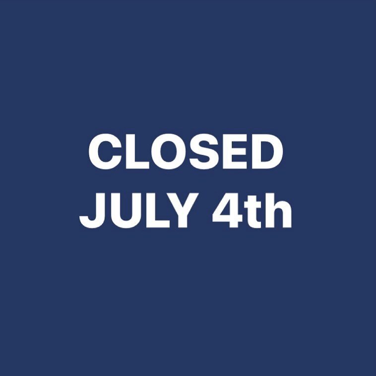 We will reopen on Monday, July 5th 

Happy 4th 🎉