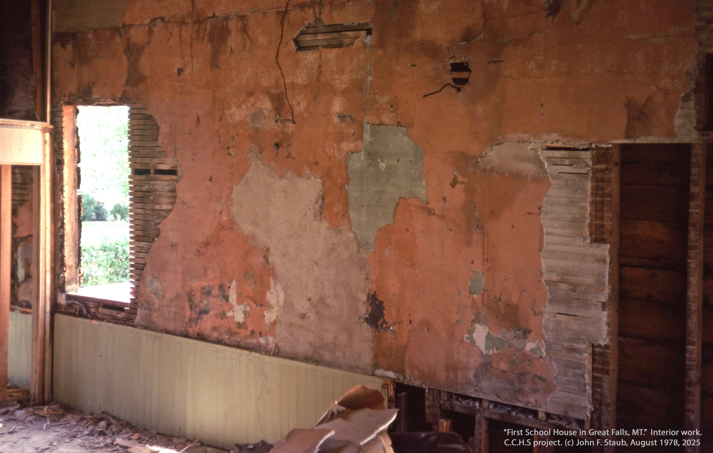 Restoration work, August 1978. Photographer John Staub [2025.035]