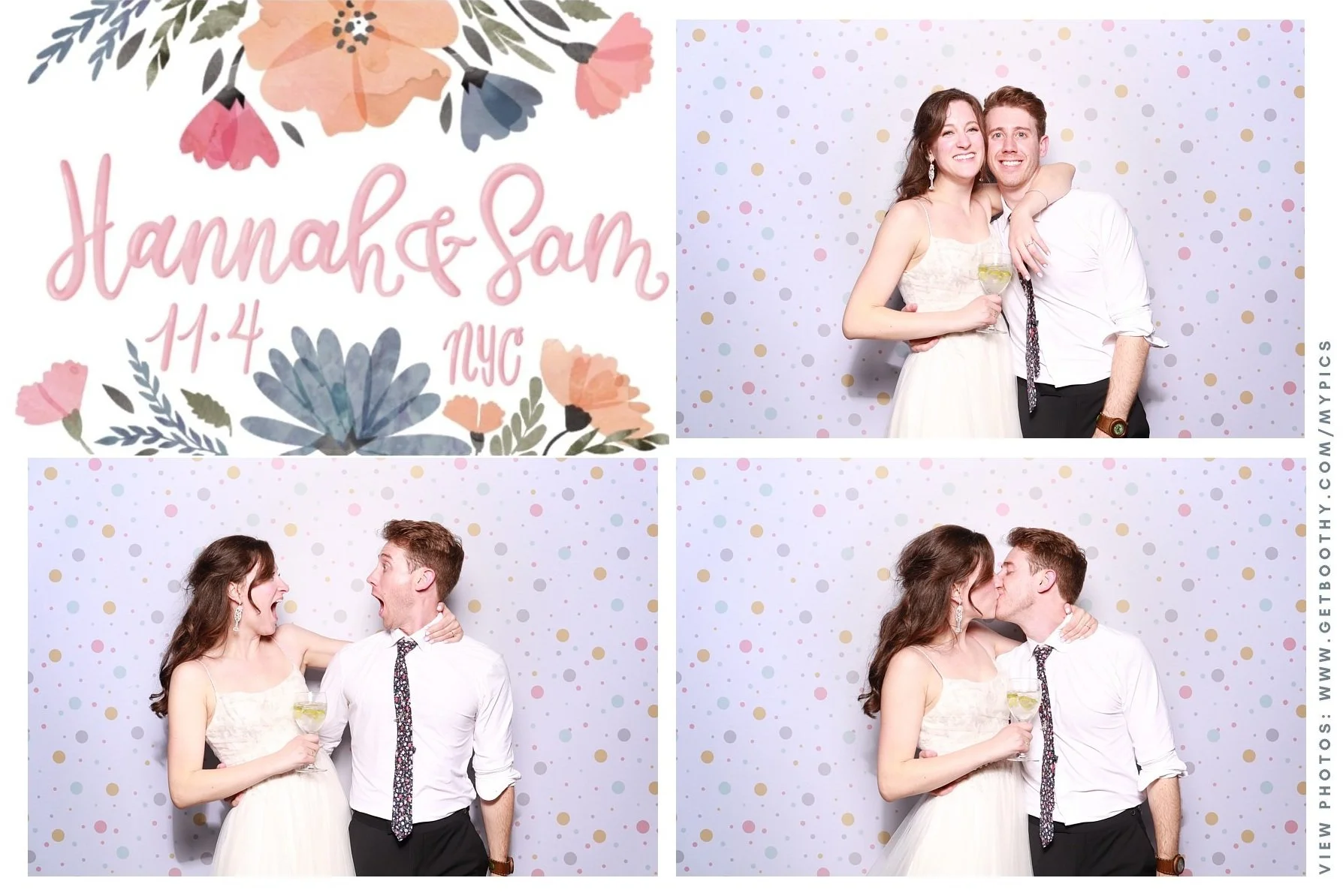 Bride and Groom Playful Poses in NYC Wedding Photo Booth.jpg