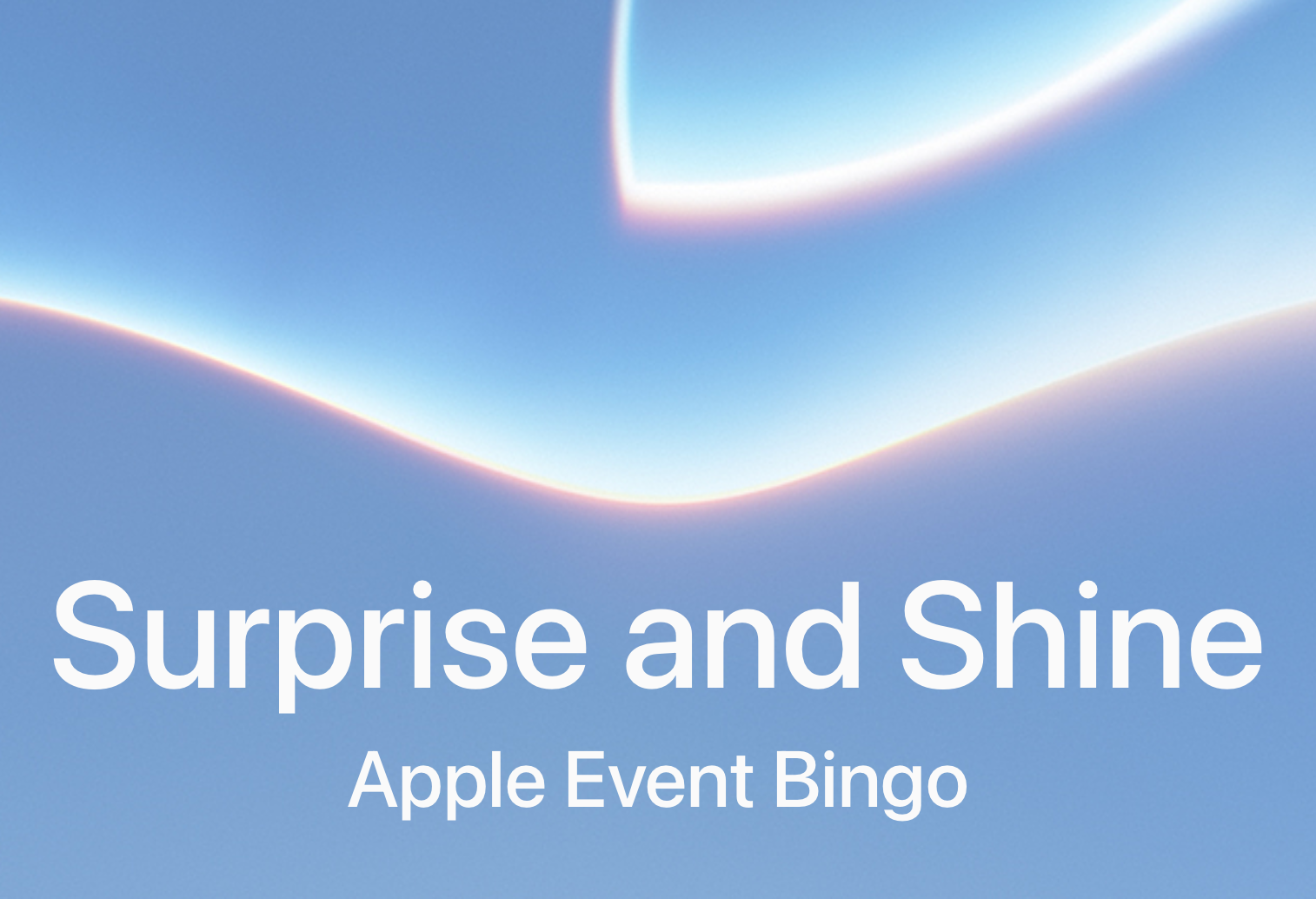 Surprise and Shine Apple Event Bingo