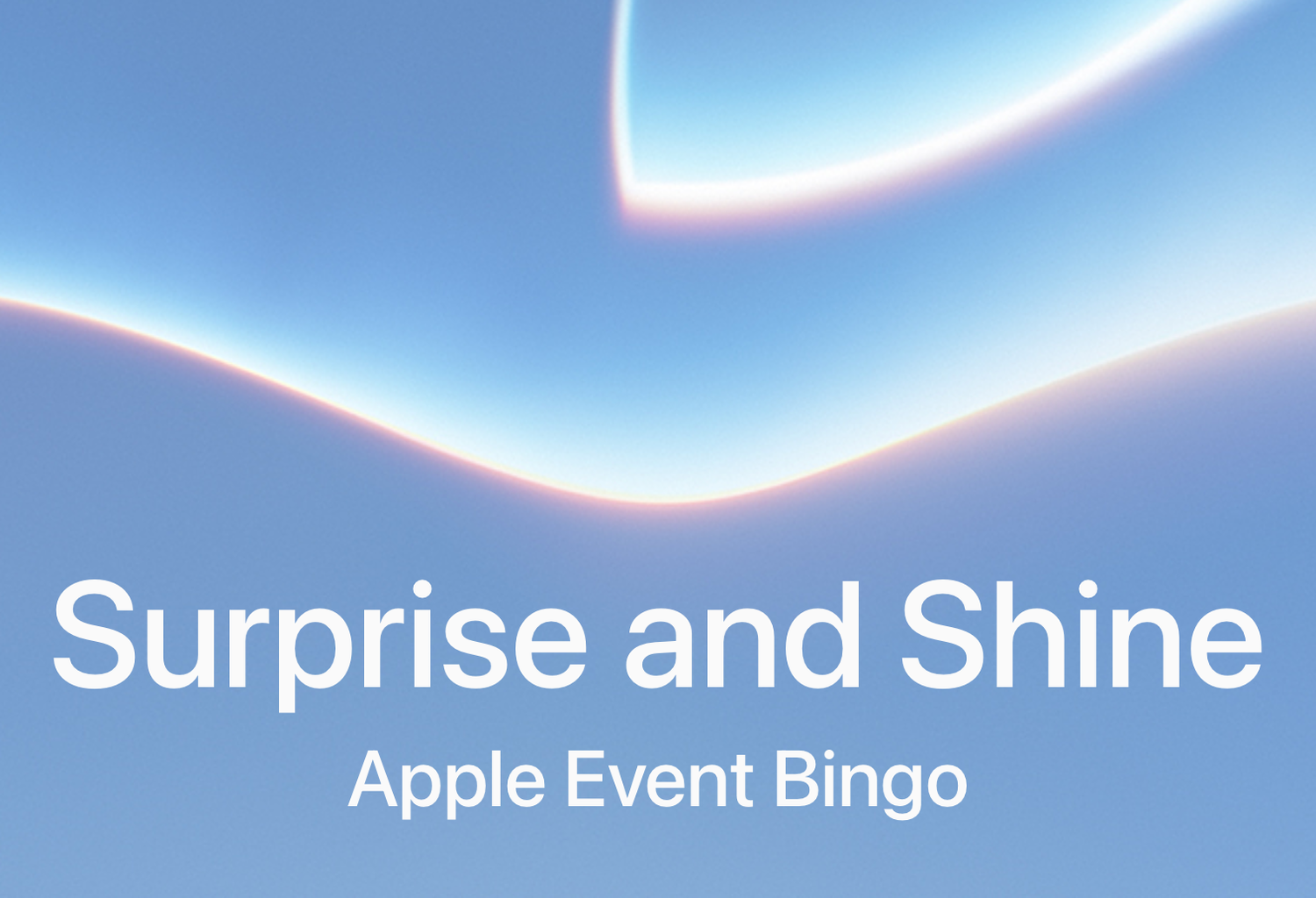 Surprise and Shine Apple Event Bingo