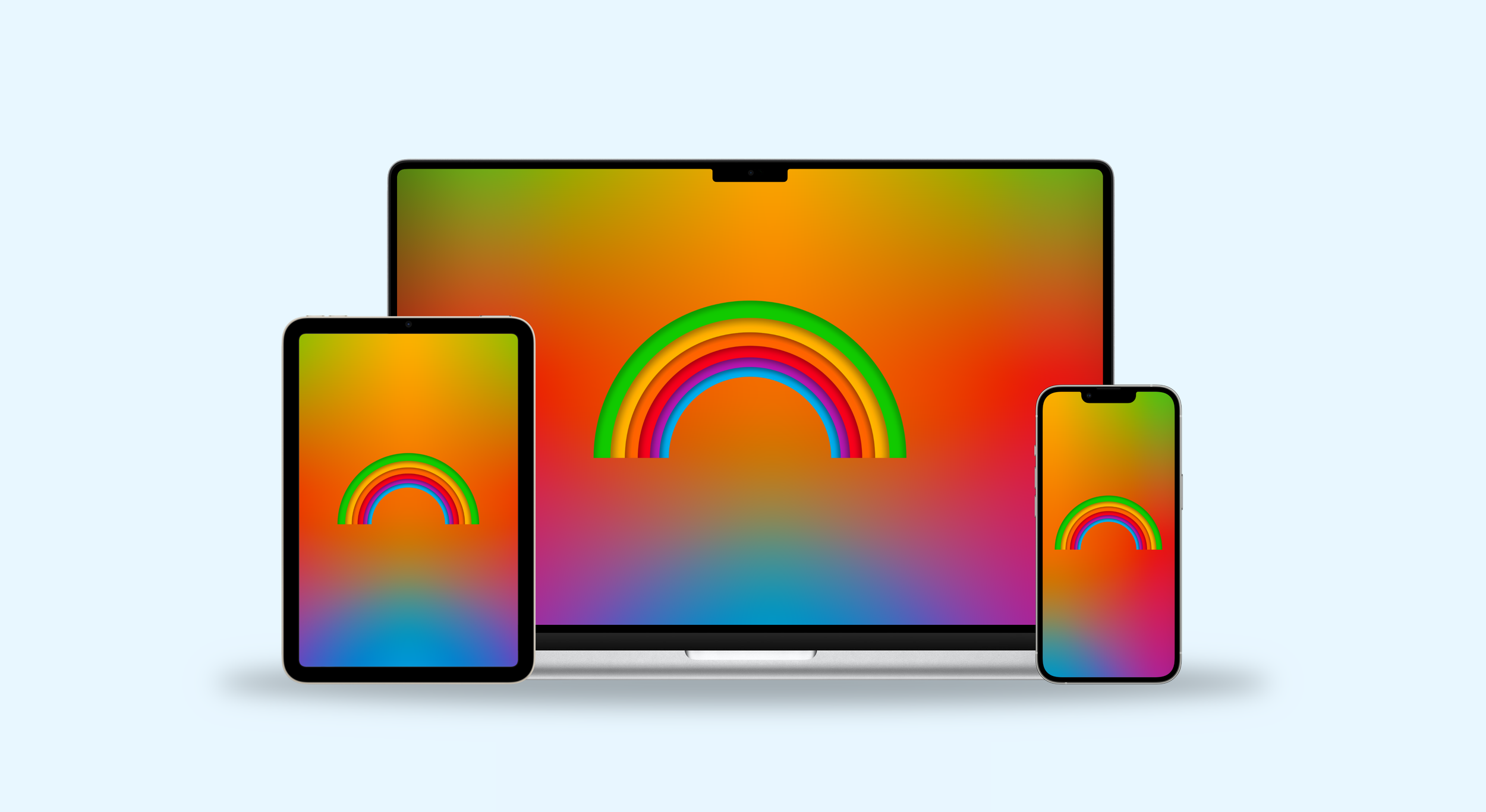 iPhoneXpapers.com | iPhone X wallpaper | so83-blur-gradation-apple-event- rainbow