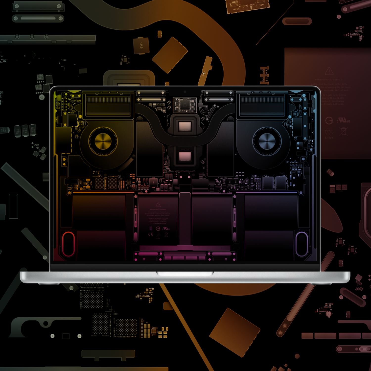Rainbow Noir MacBook Pro Wallpapers — Basic Apple Guy