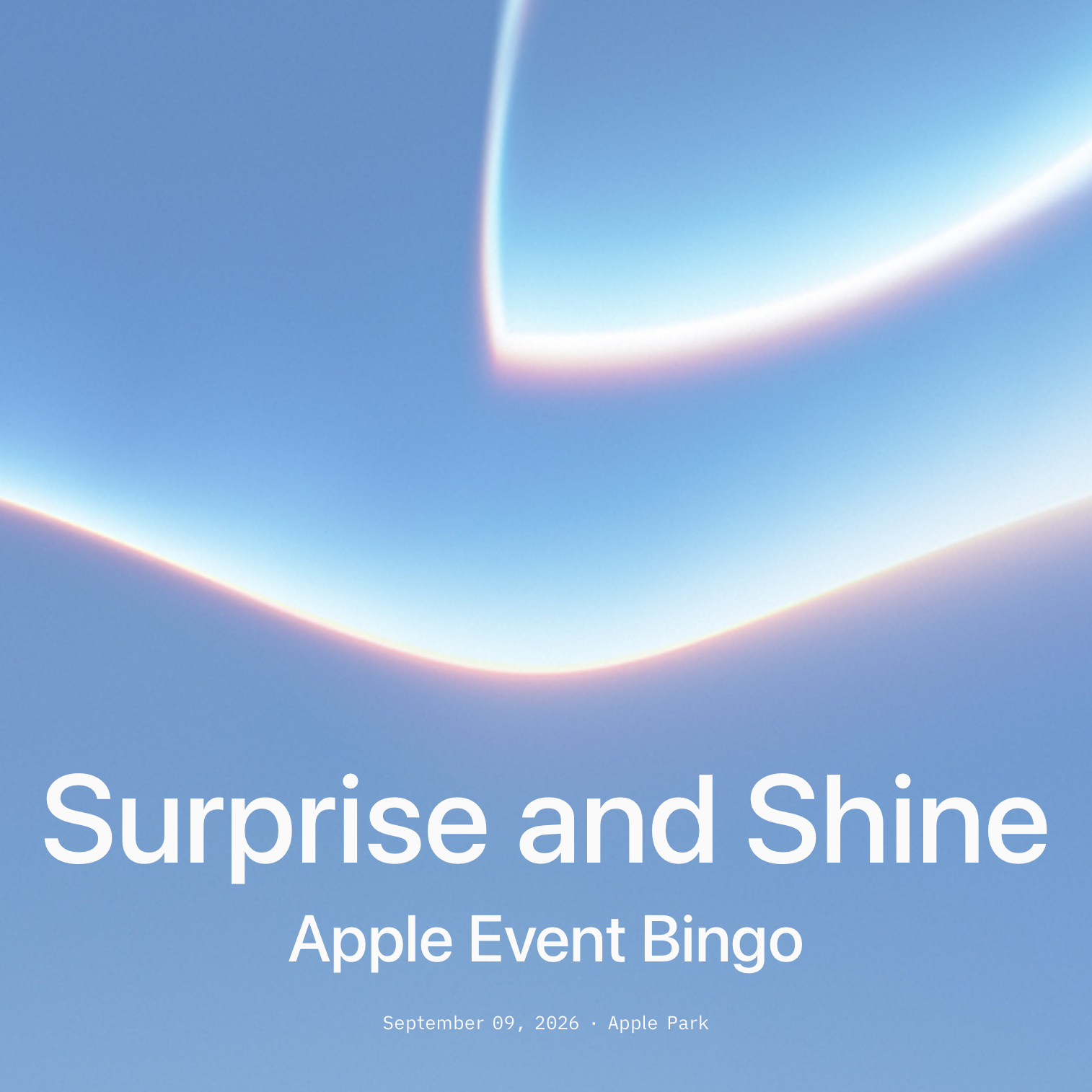 Surprise & Shine Apple Event Bingo