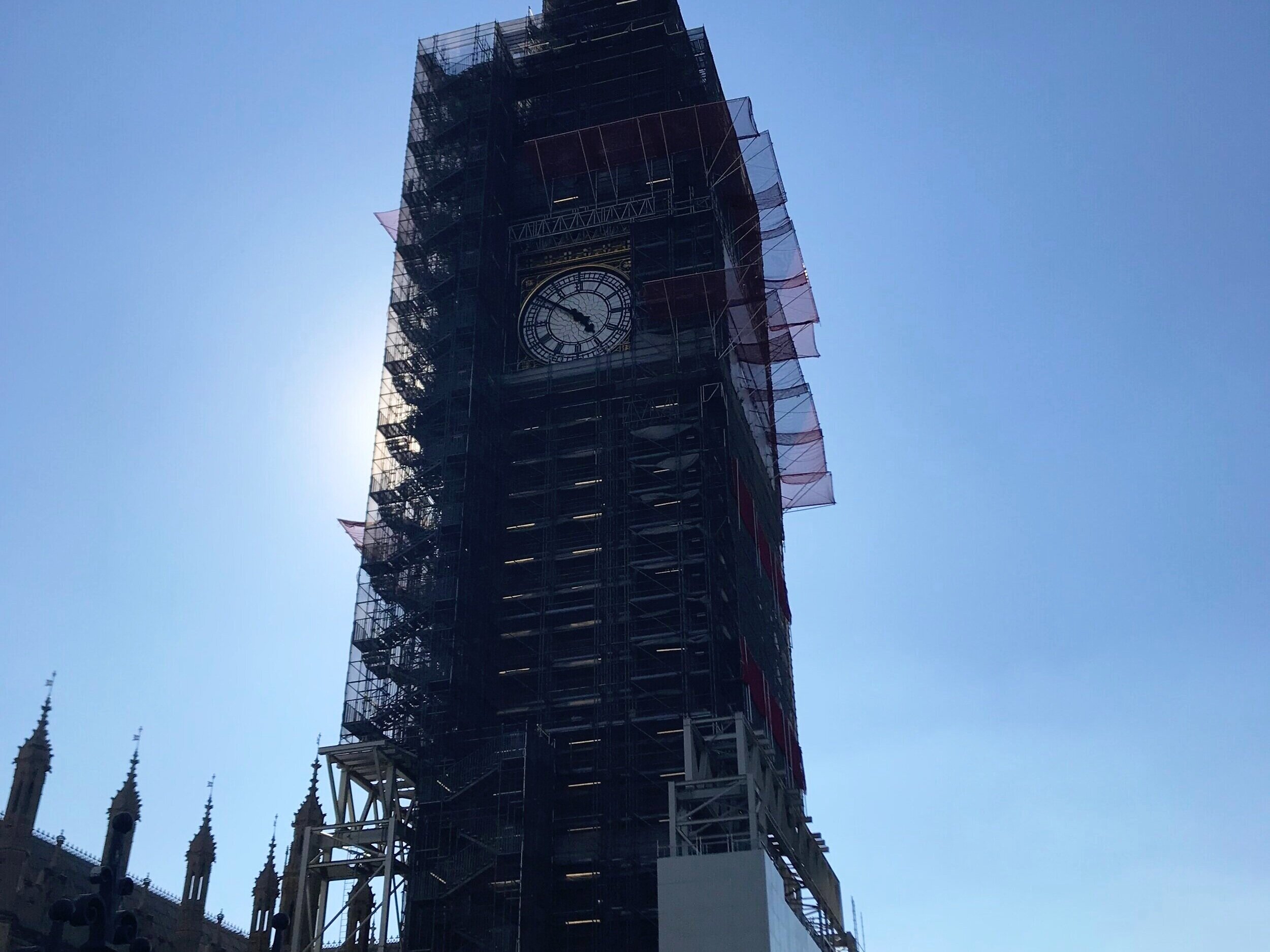 Stop 9: Big Ben - Arguably the most iconic part of the House of Parliament is The Elizabeth Tower which is more commonly known as Big Ben. While I was visiting Big Ben it was getting a facelift.  I really didn’t get to see this famous landmark that was blocked by scaffolding. According to multiple sources, The scaffolding could be up until 2021. At this point, we decided to cross the River Thames via the Westminster Bridge and continued by the river on The Queens Walk, which is a pedestrian-only walkway. If you turn left onto The Queens Walkway the path will take you directly to the London Eye. 