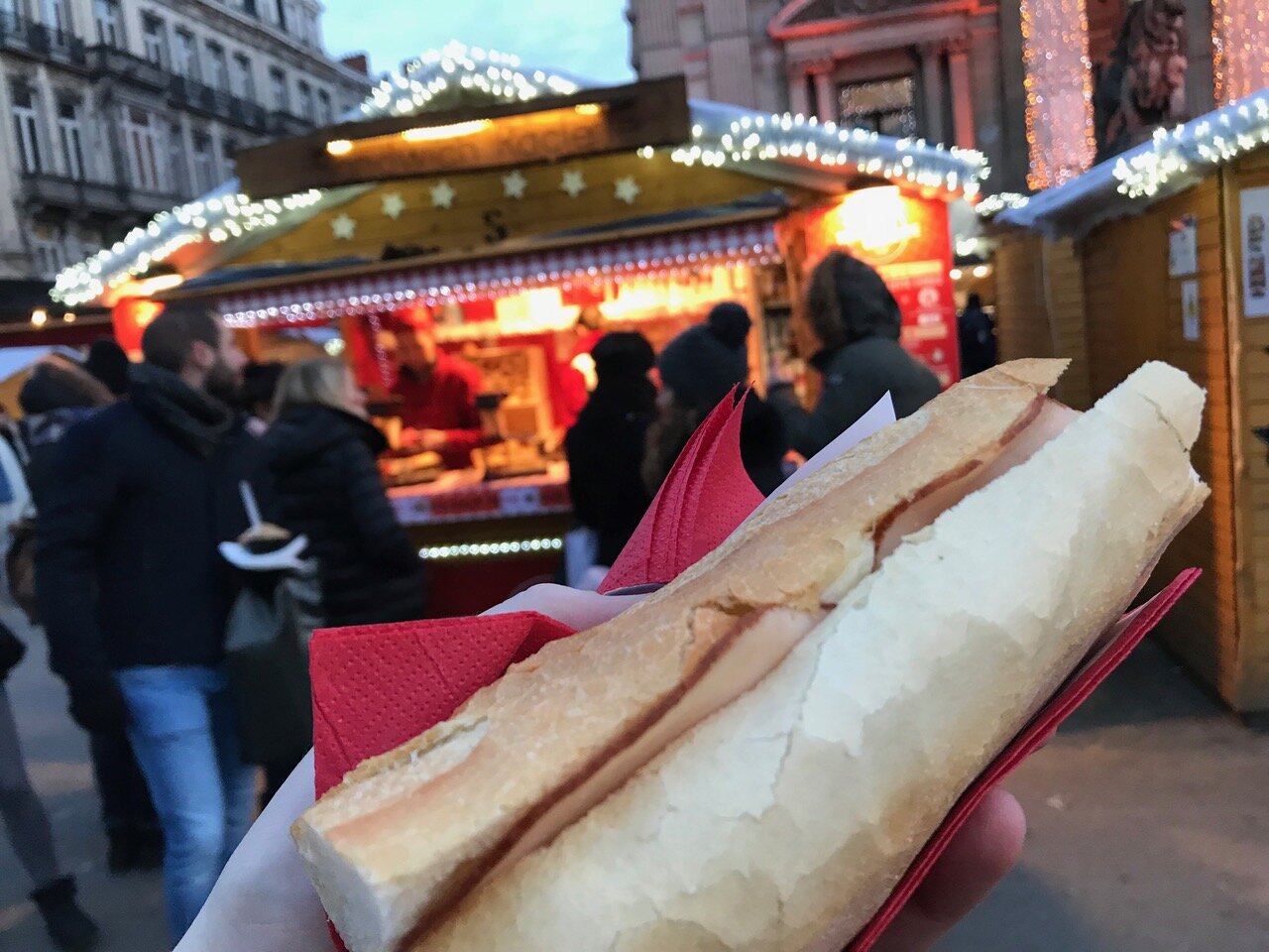 Get your warm raclette baguette at a Christmas market in Belgium and let it change your life! 