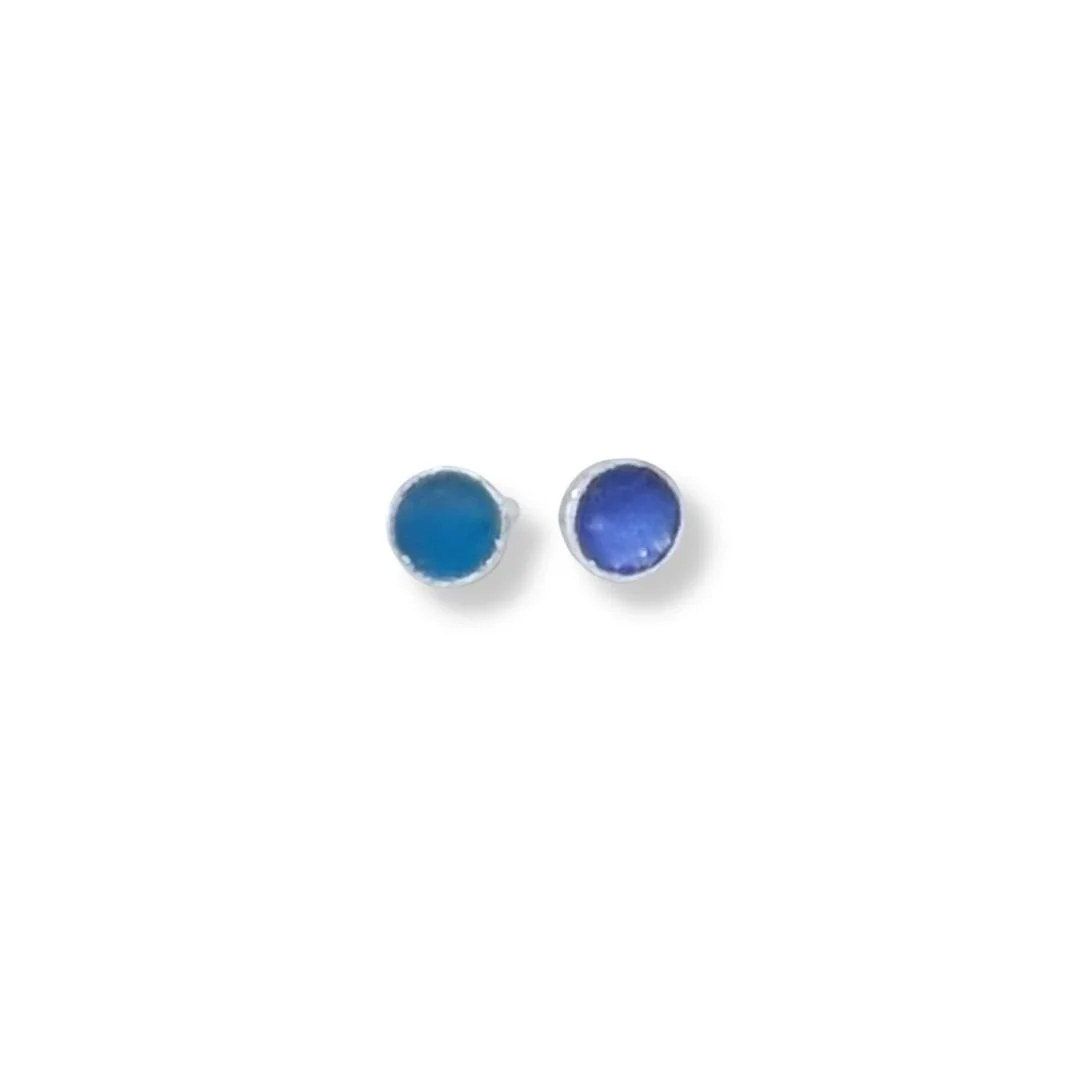 Tiny Enamel Dot Studs
