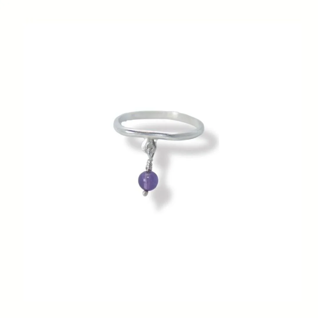 Playful Stacking Ring with Gemstone