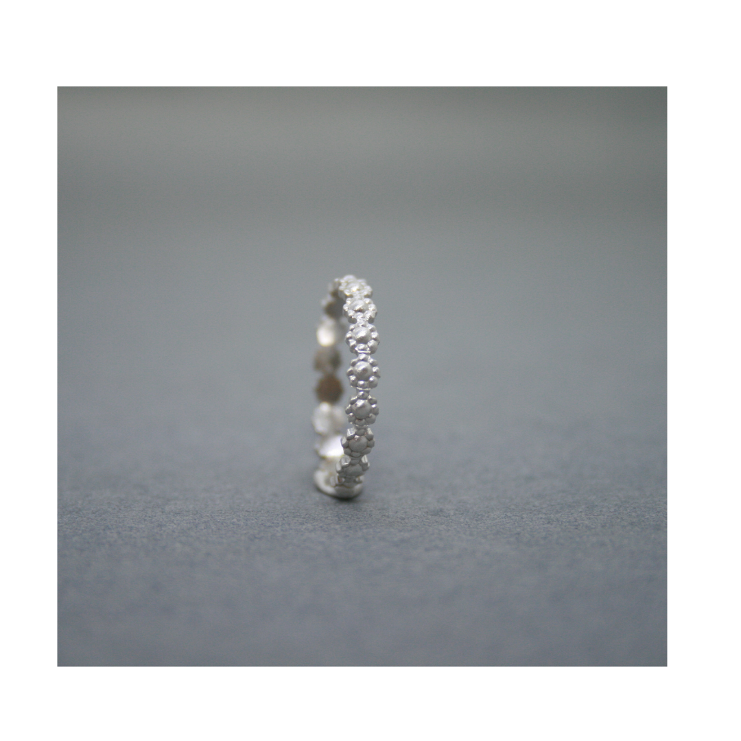 Flower Pattern Stacking Ring