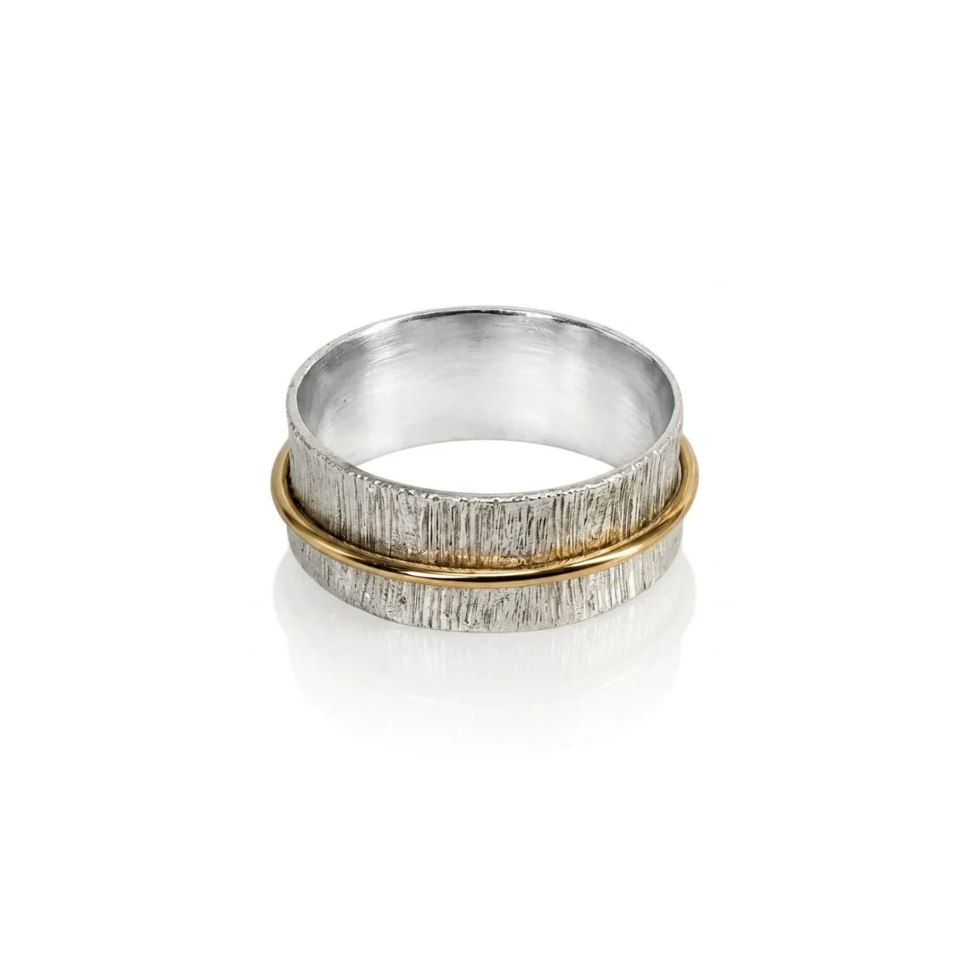 Textured Band Ring — Sterling Silver