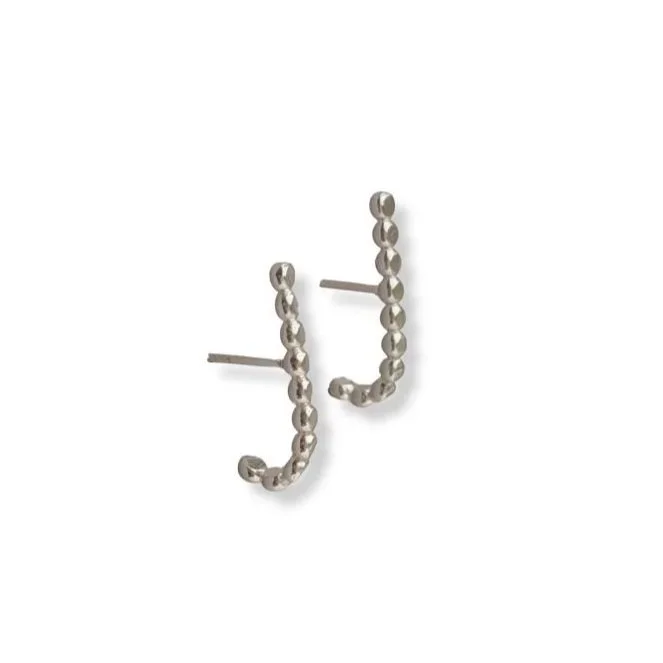 Half Huggies Hoop Earrings — Sterling Silver