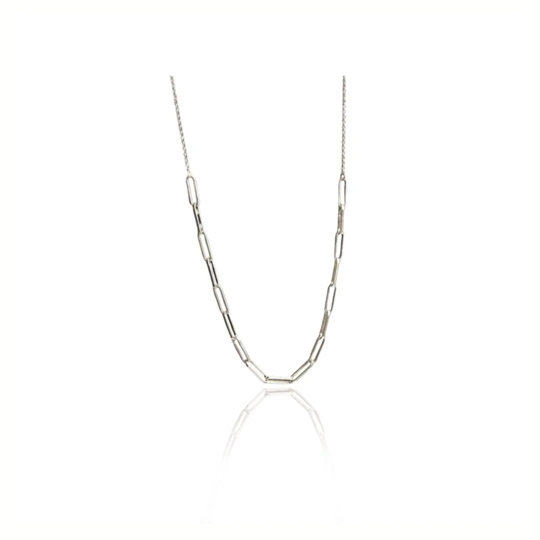Mixed Chain Necklace —  Sterling Silver