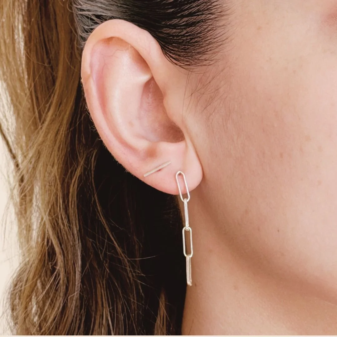 Link Post Earrings Worn.jpg