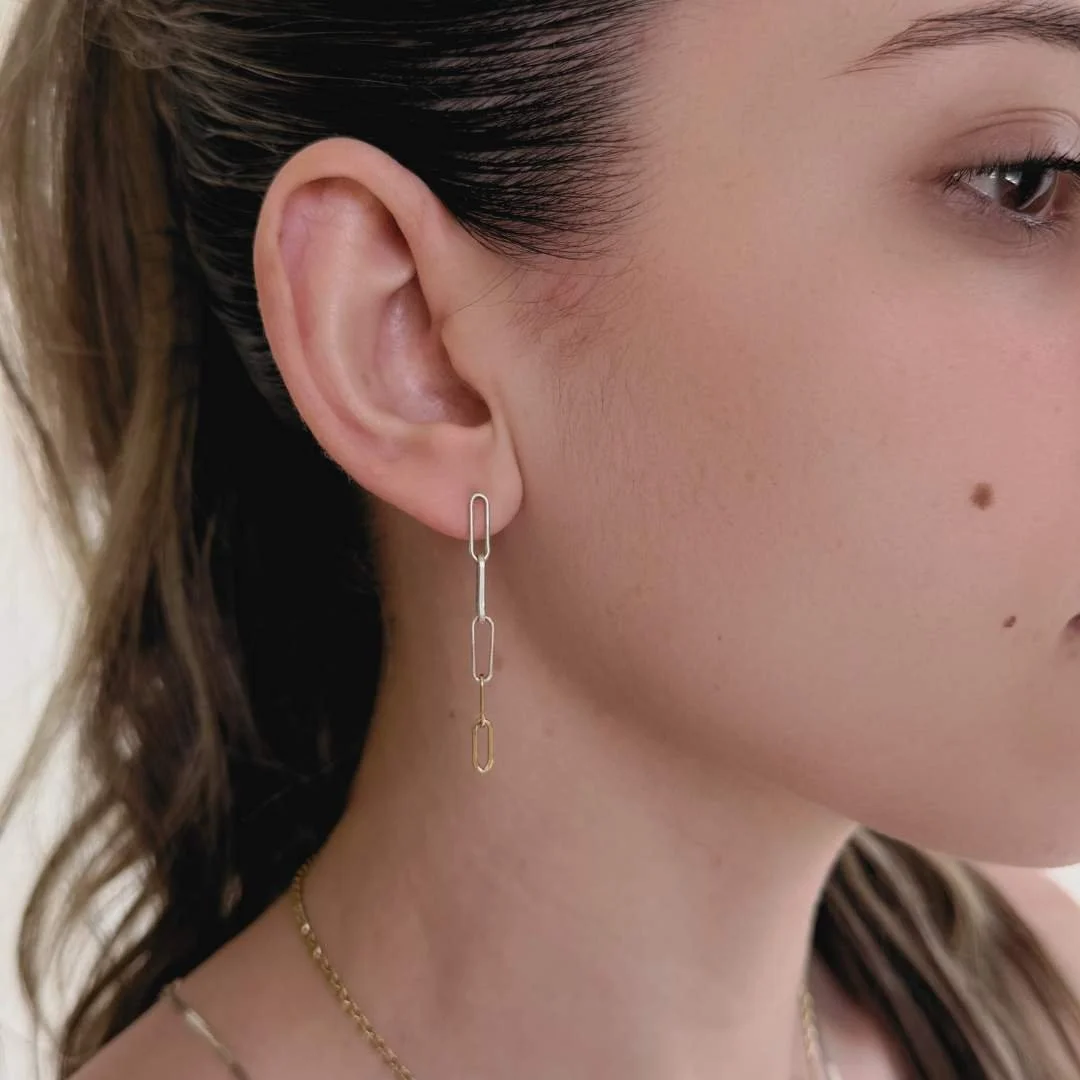 Bimetal link drop earrings.jpg