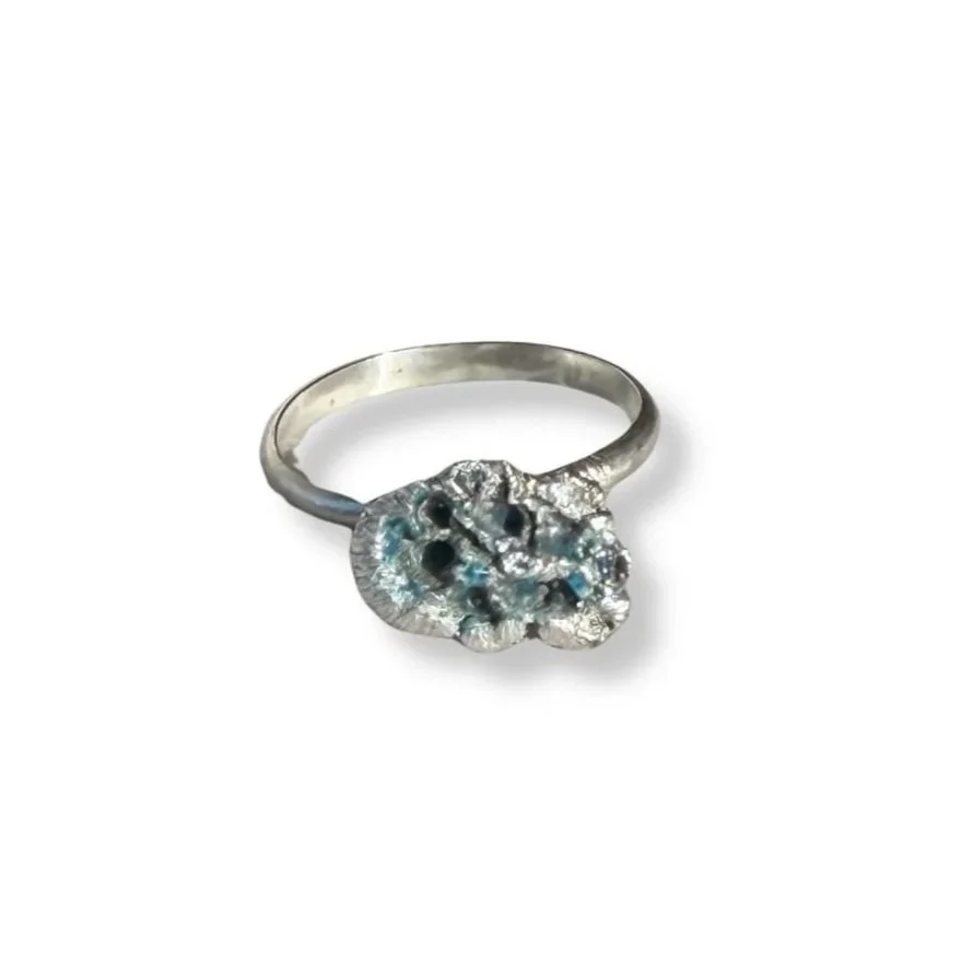 Organic Form Ring with Enamel